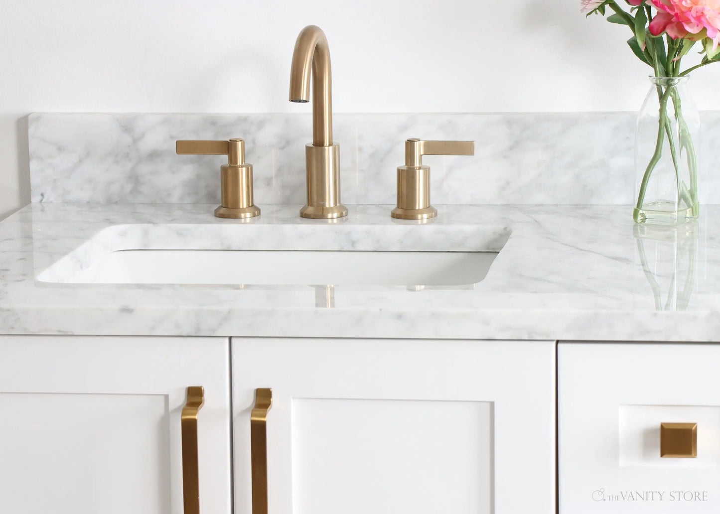 Bridgeport 36", Teodor® Satin White Vanity, Left Sink Teodor