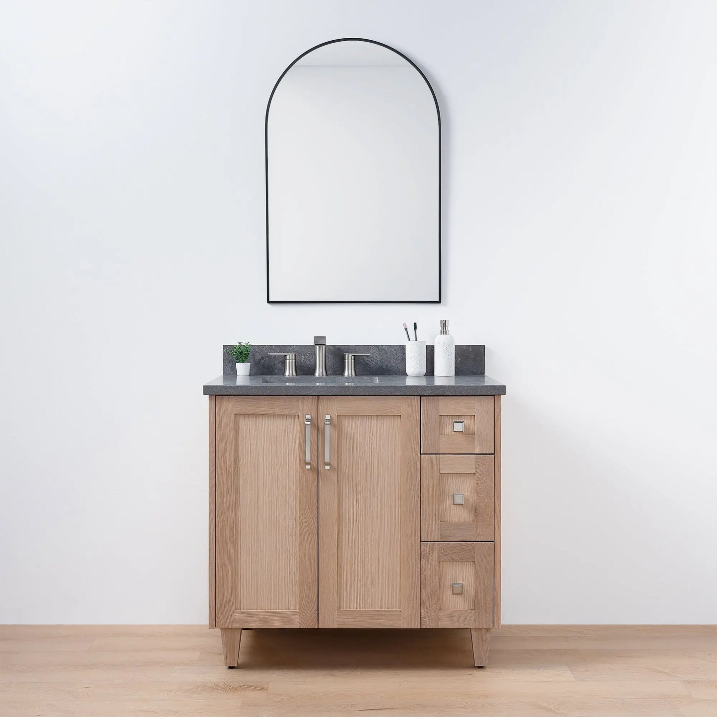 Bridgeport 36", Teodor® White Oak Vanity, Left Sink Teodor Bathroom VanityCanada