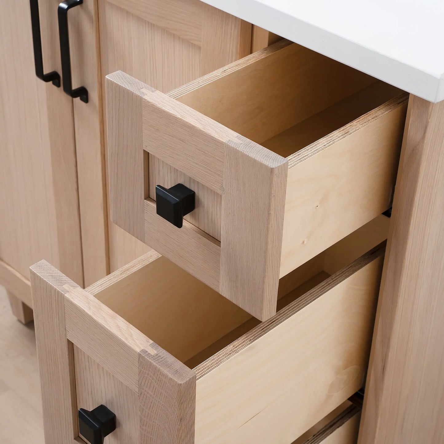 Bridgeport 36", Teodor® White Oak Vanity, Left Sink Teodor Bathroom VanityCanada