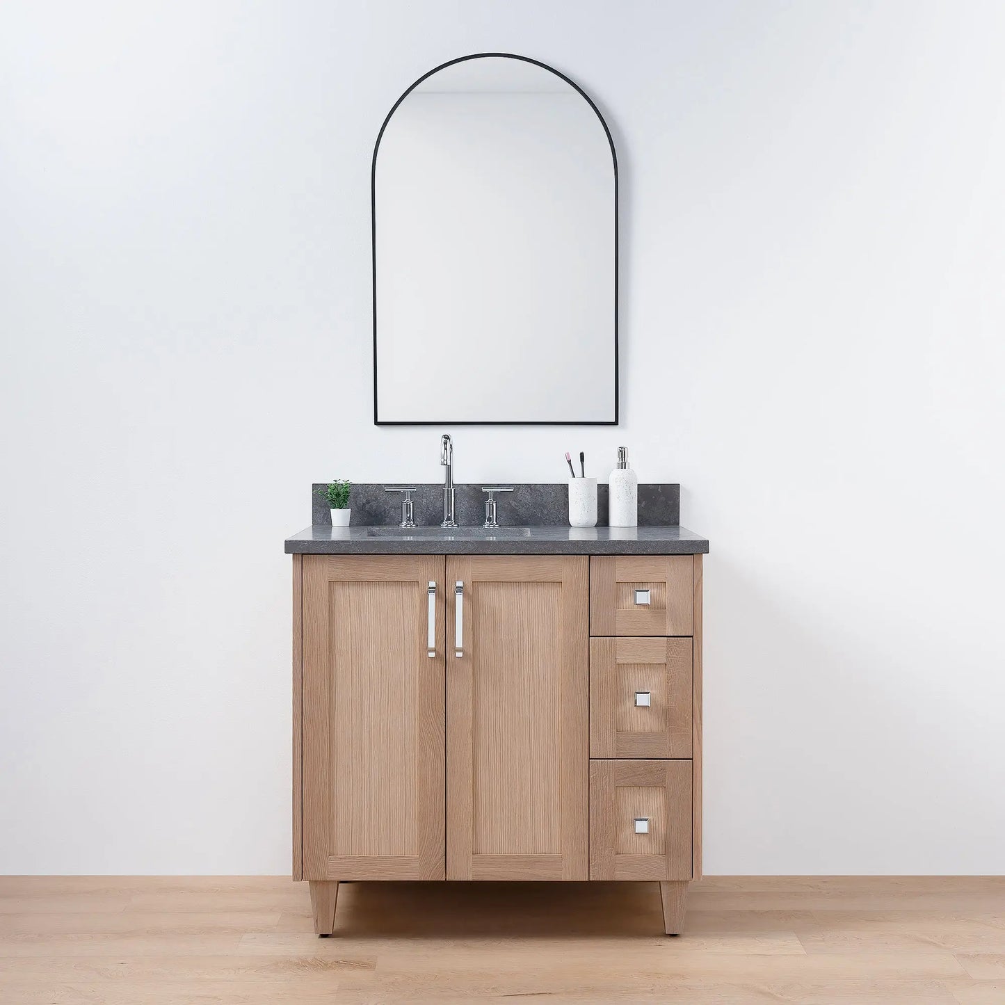 Bridgeport 36", Teodor® White Oak Vanity, Left Sink Teodor Bathroom VanityCanada