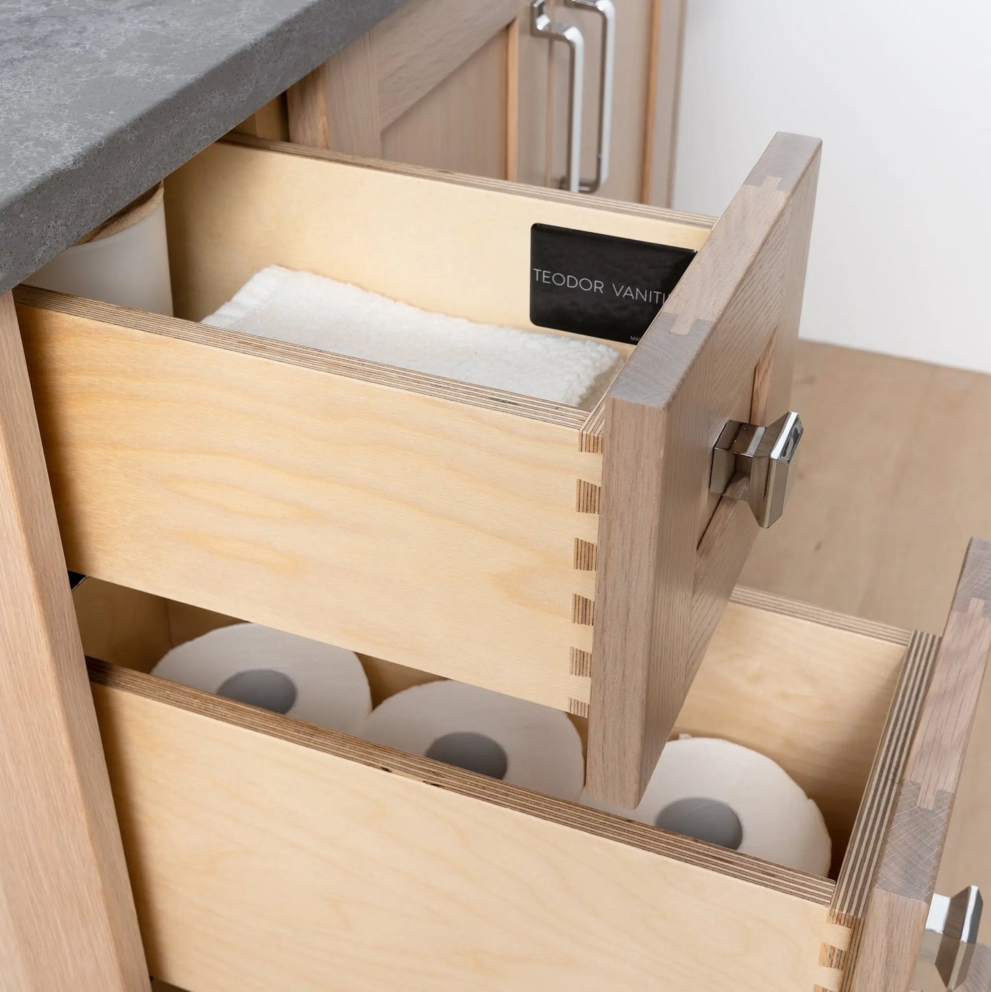 Bridgeport 36", Teodor® White Oak Vanity, Right Sink Teodor Bathroom VanityCanada