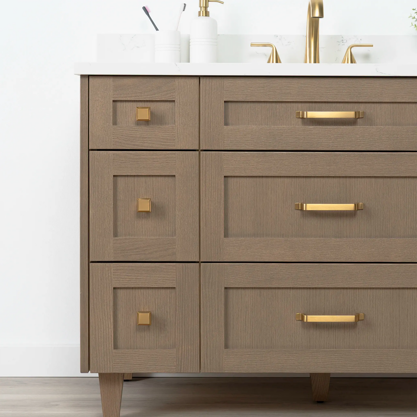 Bridgeport SLIM 48" Almond Coast Bathroom Vanity - All Drawers Teodor Bathroom Vanity Canada