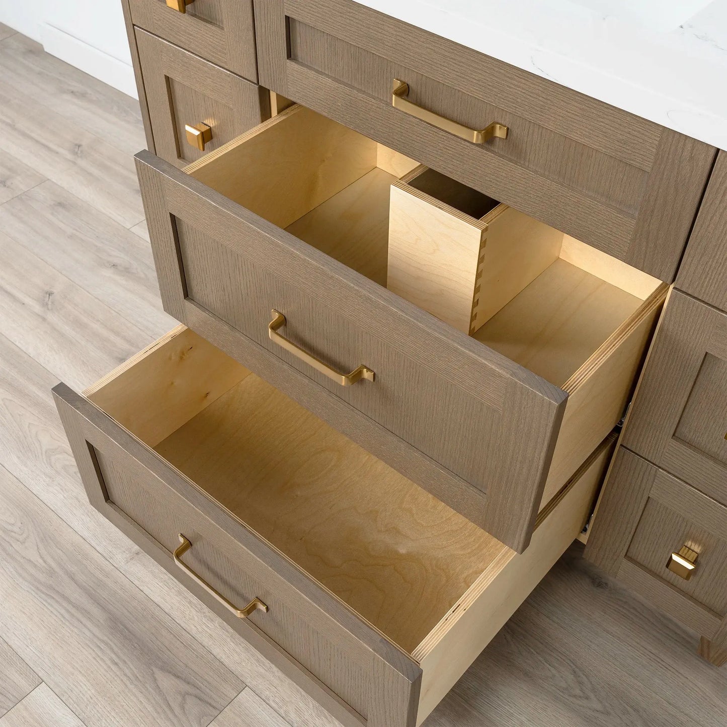 Bridgeport SLIM 48" Almond Coast Bathroom Vanity - All Drawers Teodor Bathroom Vanity Canada