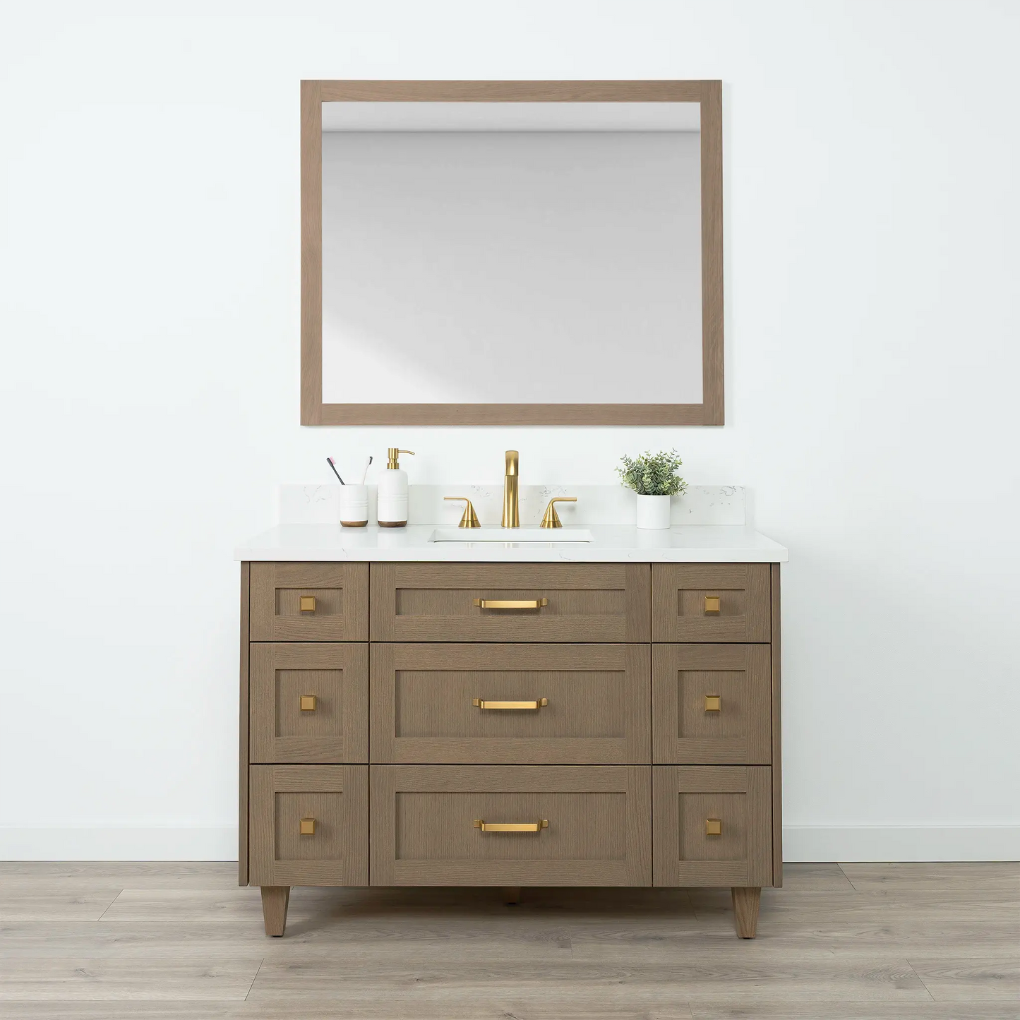 Bridgeport SLIM 48" Almond Coast Bathroom Vanity - All Drawers Teodor Bathroom Vanity Canada