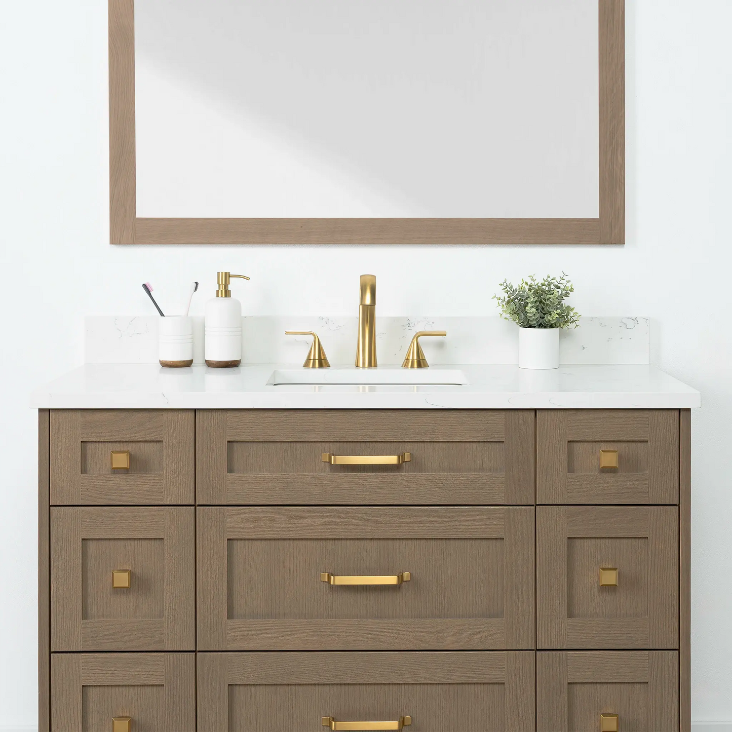 Bridgeport SLIM 48" Almond Coast Bathroom Vanity - All Drawers Teodor Bathroom Vanity Canada