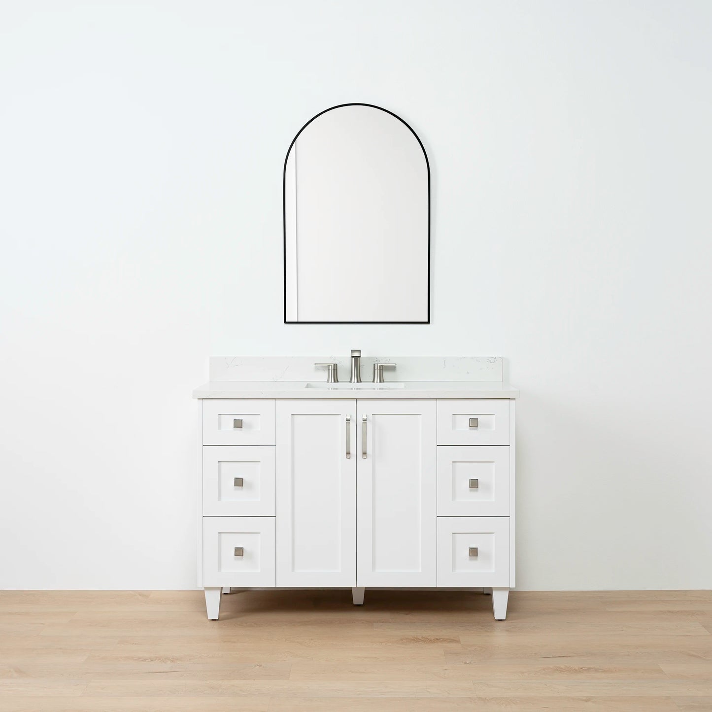 Bridgeport SLIM 48" Satin White Bathroom Vanity