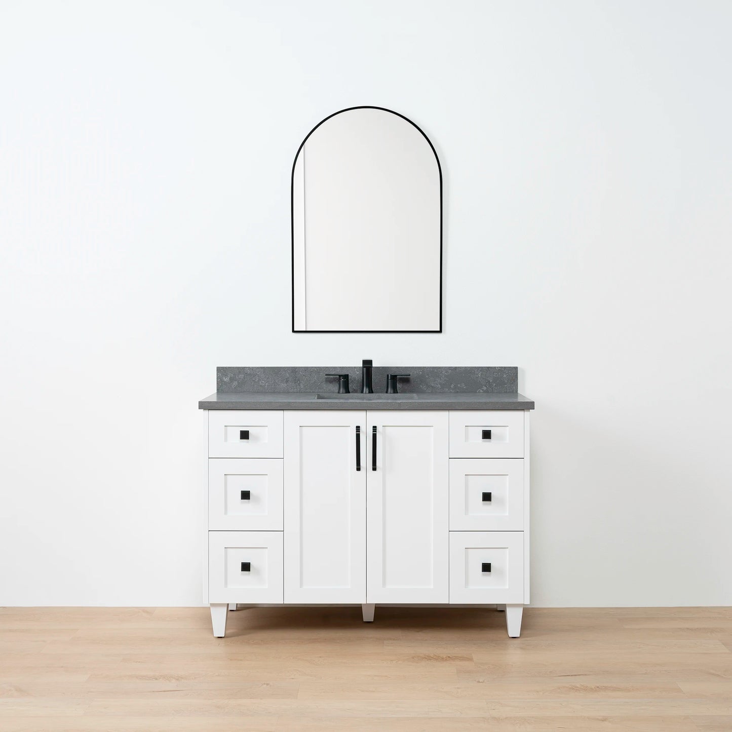 Bridgeport SLIM 48" Satin White Bathroom Vanity