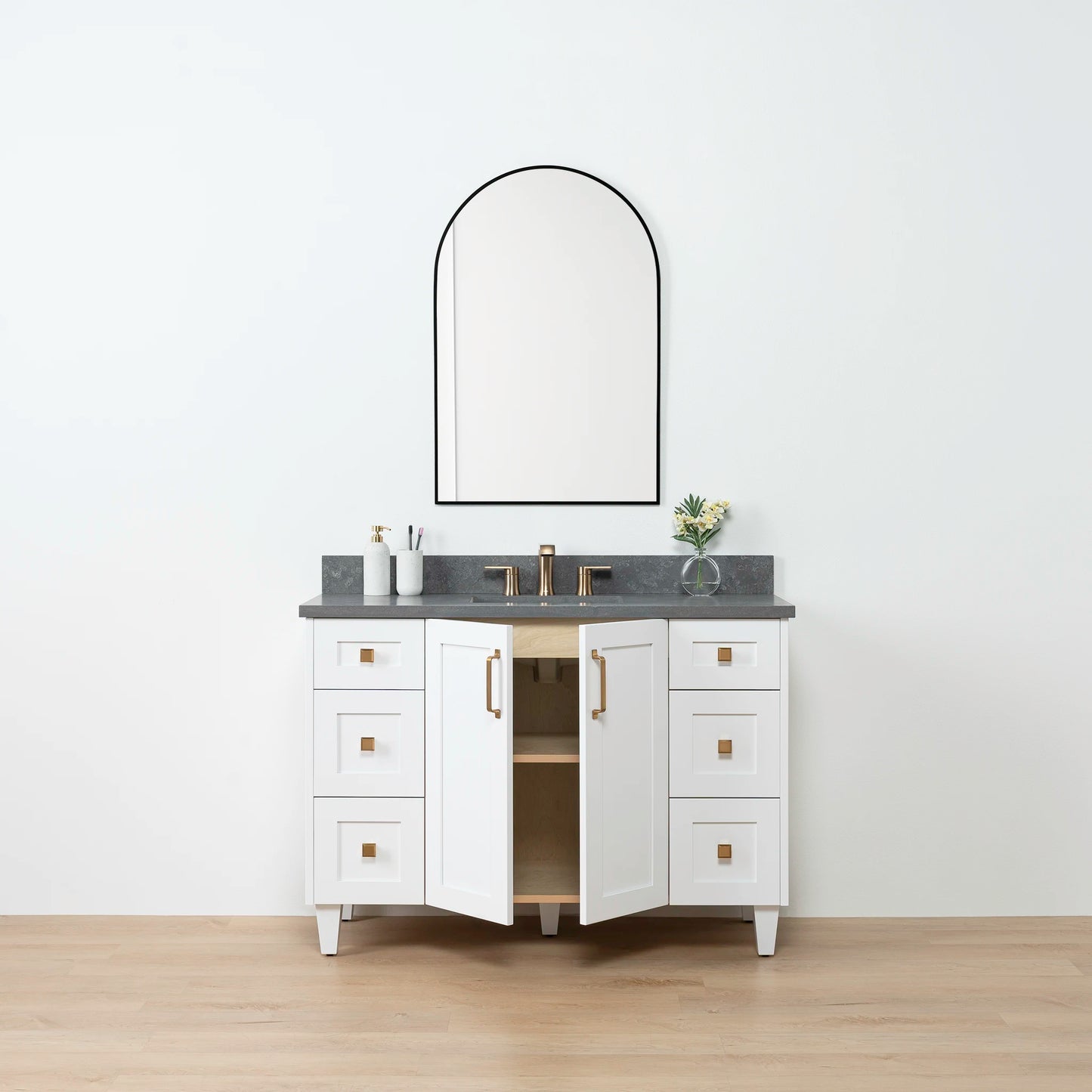 Bridgeport SLIM 48" Satin White Bathroom Vanity