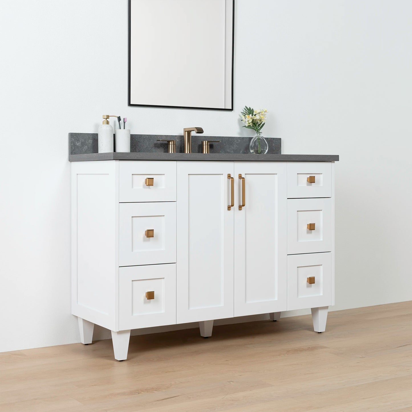 Bridgeport SLIM 48" Satin White Bathroom Vanity
