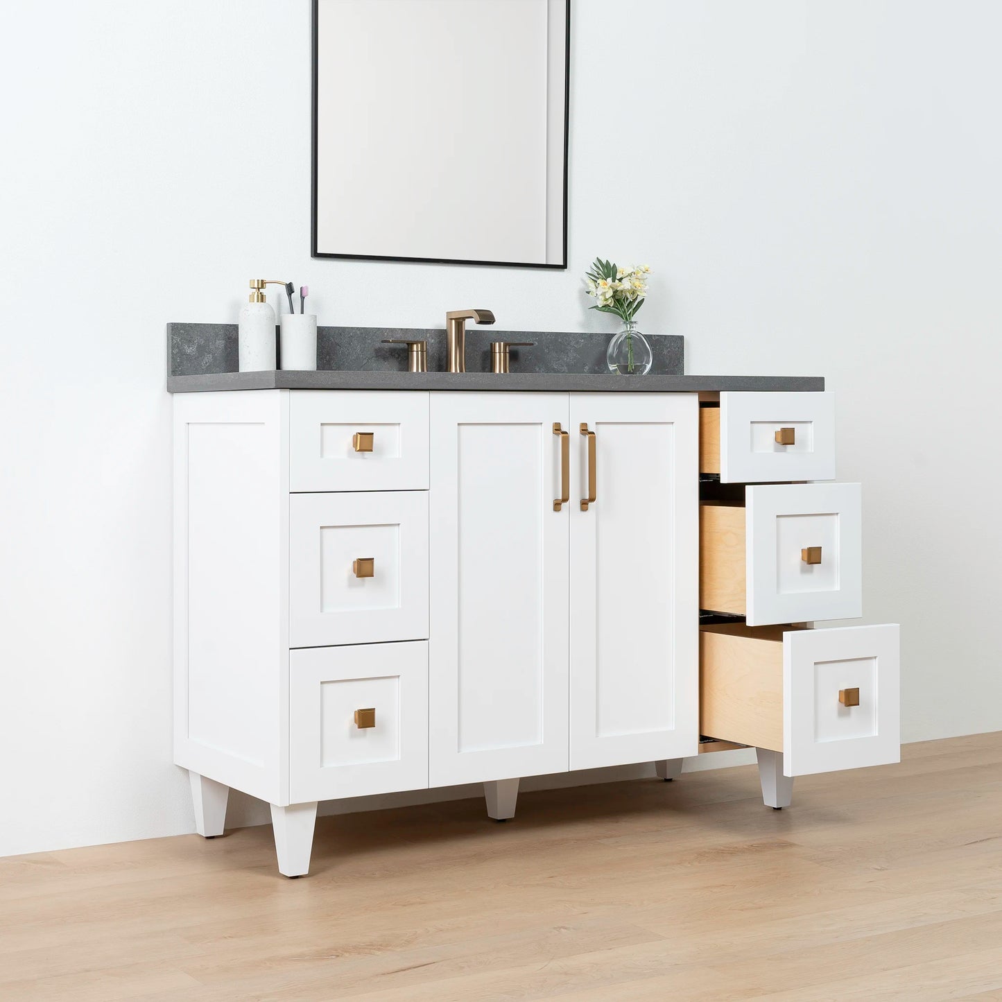 Bridgeport SLIM 48" Satin White Bathroom Vanity