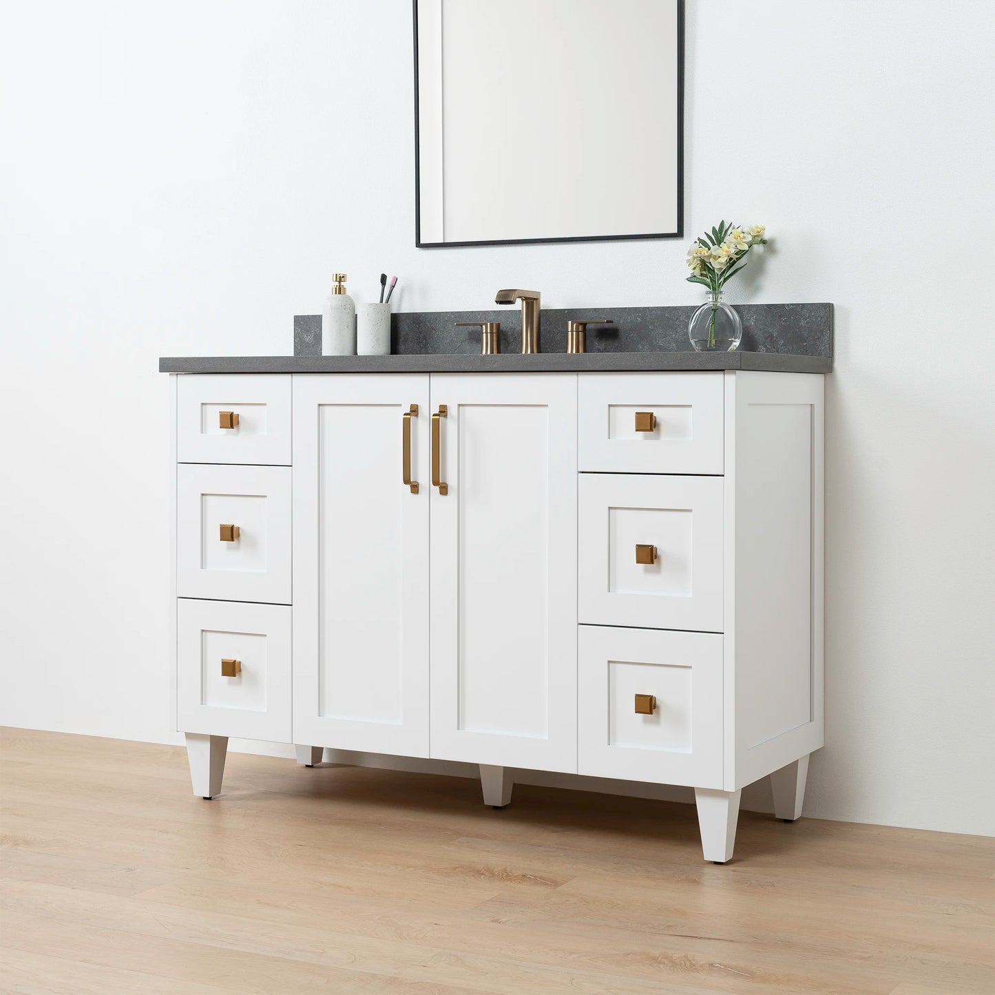 Bridgeport SLIM 48" Satin White Bathroom Vanity