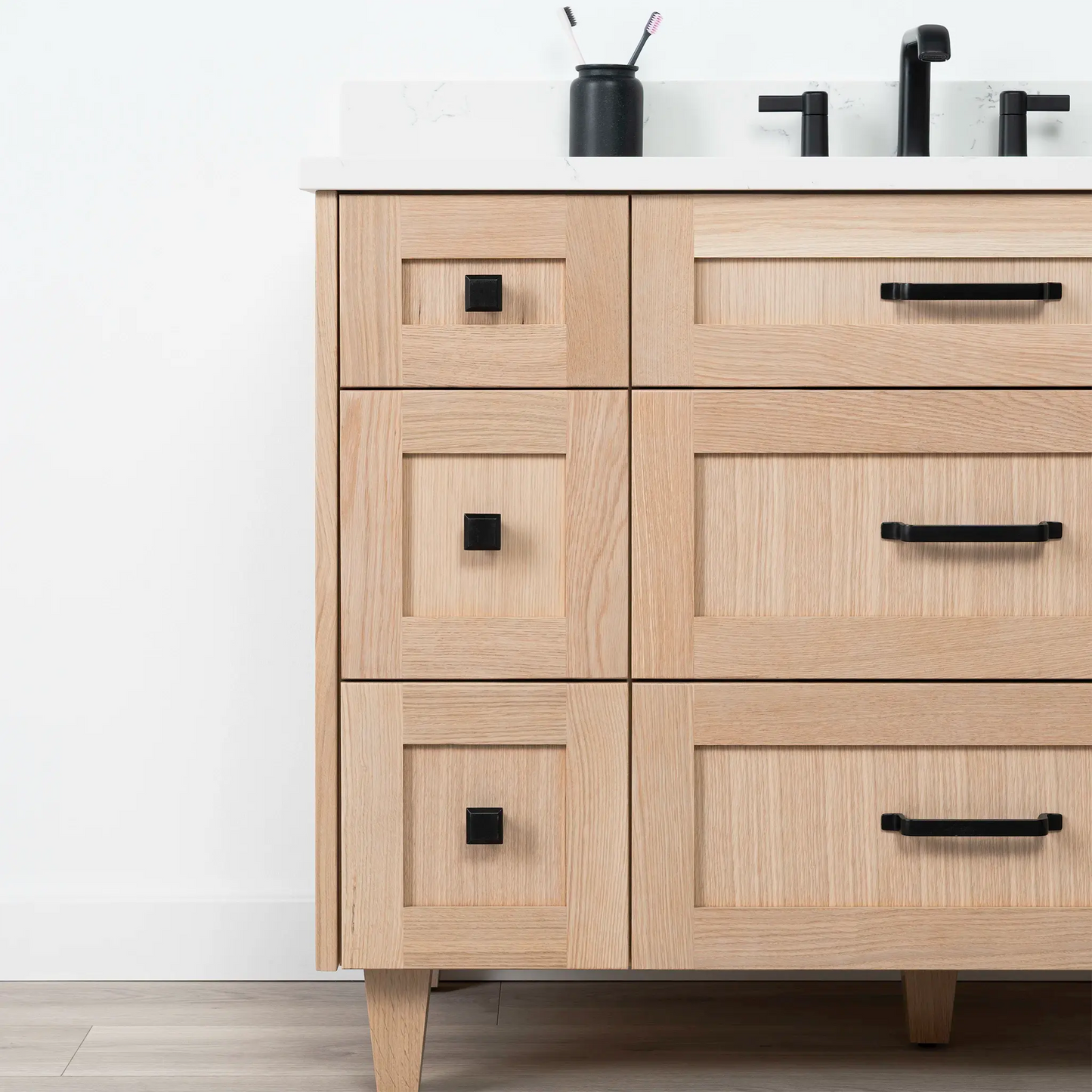 Bridgeport SLIM 48" White Oak Bathroom Vanity - All Drawers Teodor Bathroom Vanity Canada