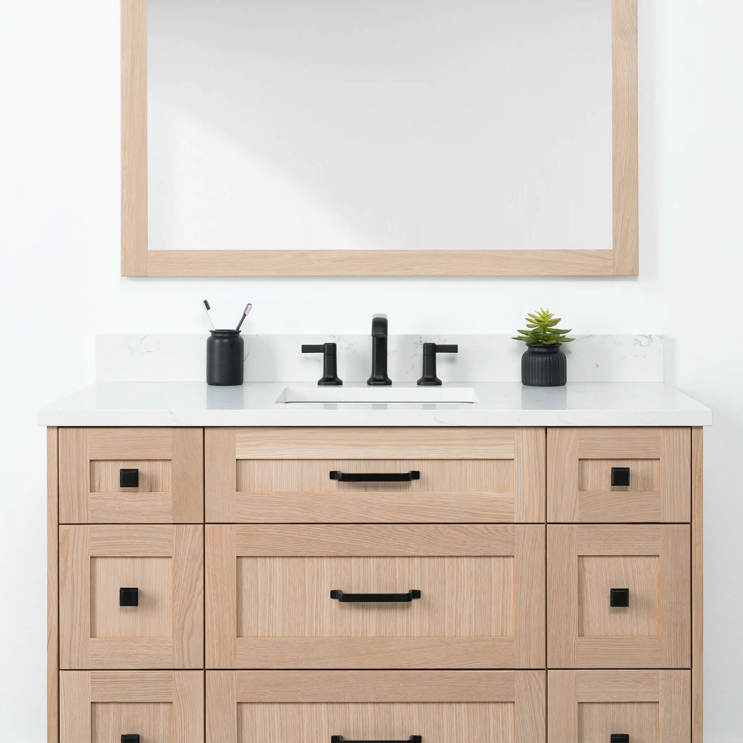Bridgeport SLIM 48" White Oak Bathroom Vanity - All Drawers Teodor Bathroom Vanity Canada