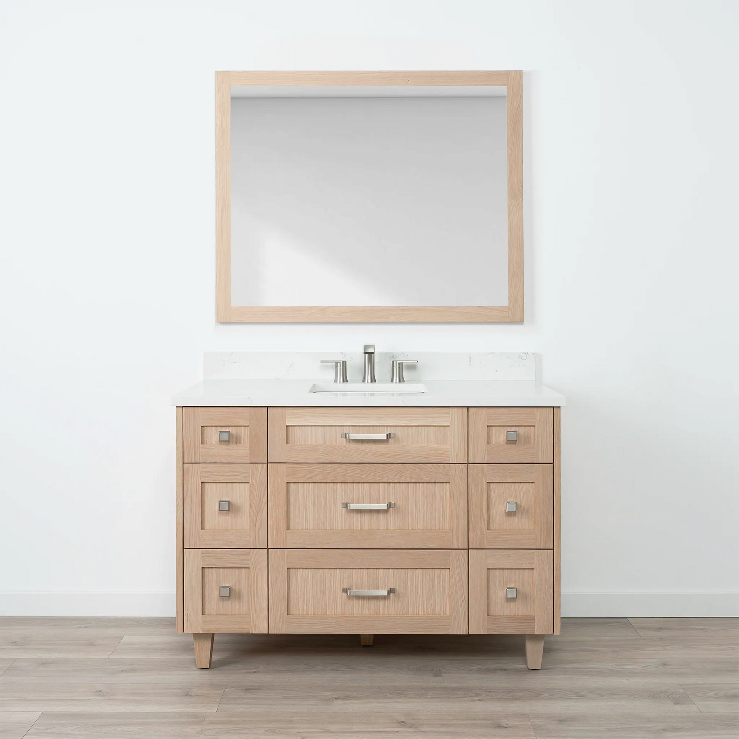 Bridgeport SLIM 48" White Oak Bathroom Vanity - All Drawers Teodor Bathroom Vanity Canada