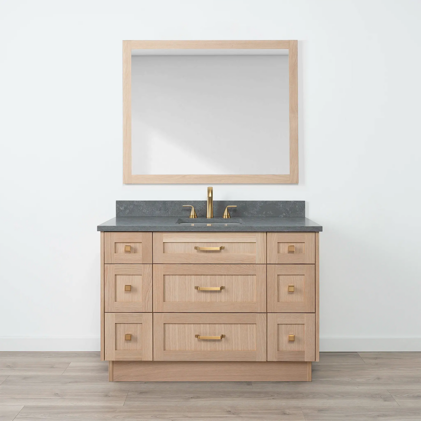 Bridgeport SLIM 48" White Oak Bathroom Vanity - All Drawers Teodor Bathroom Vanity Canada
