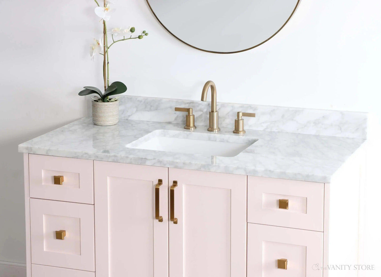 Bridgeport SLIM 48" Champagne Pink Bathroom Vanity Teodor Bathroom Vanity Canada