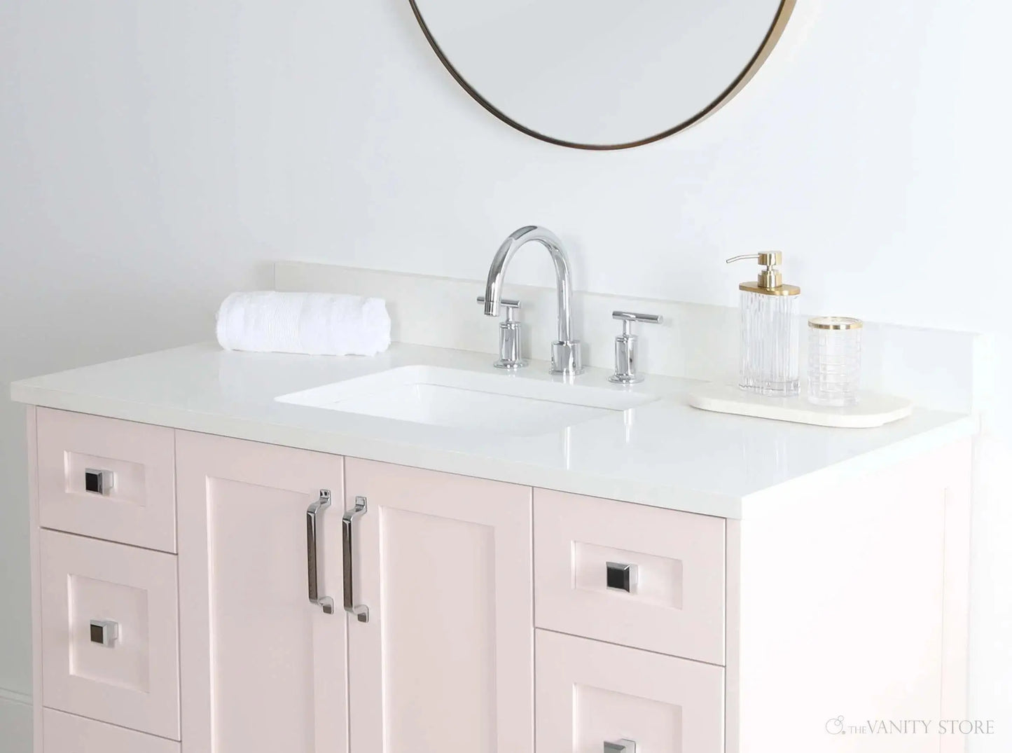 Bridgeport SLIM 48" Champagne Pink Bathroom Vanity Teodor Bathroom Vanity Canada