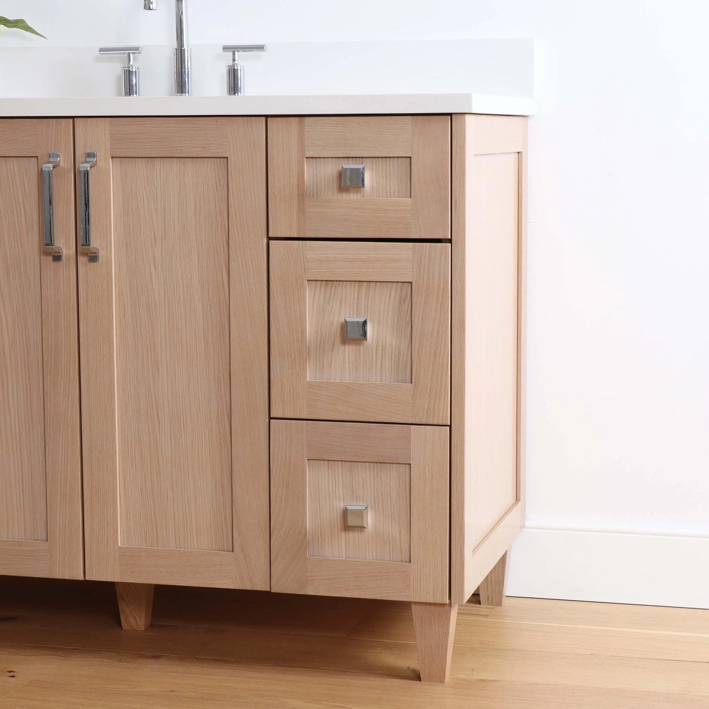 Bridgeport 48" White Oak Bathroom Vanity