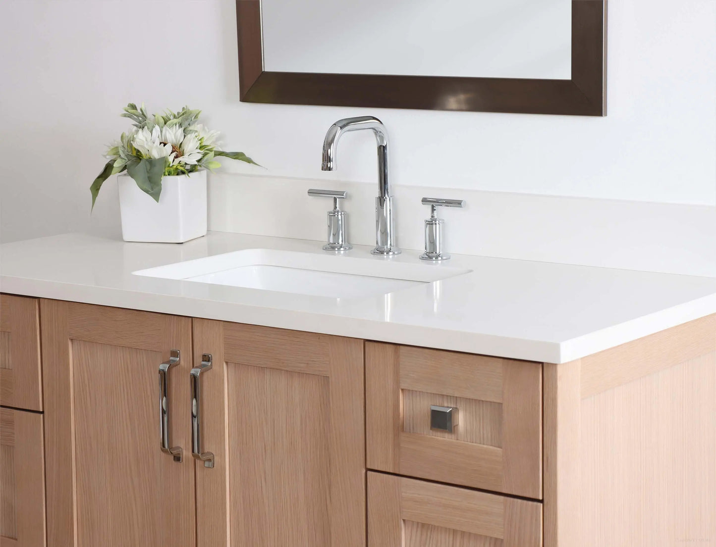 Bridgeport 48" White Oak Bathroom Vanity
