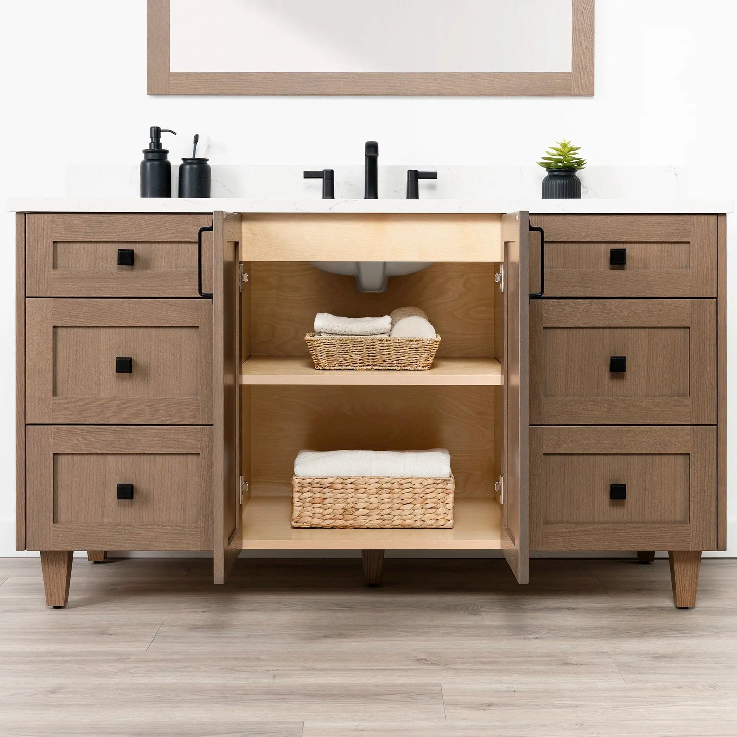 Bridgeport SLIM 60" Almond Coast Bathroom Vanity Teodor Bathroom Vanity Canada