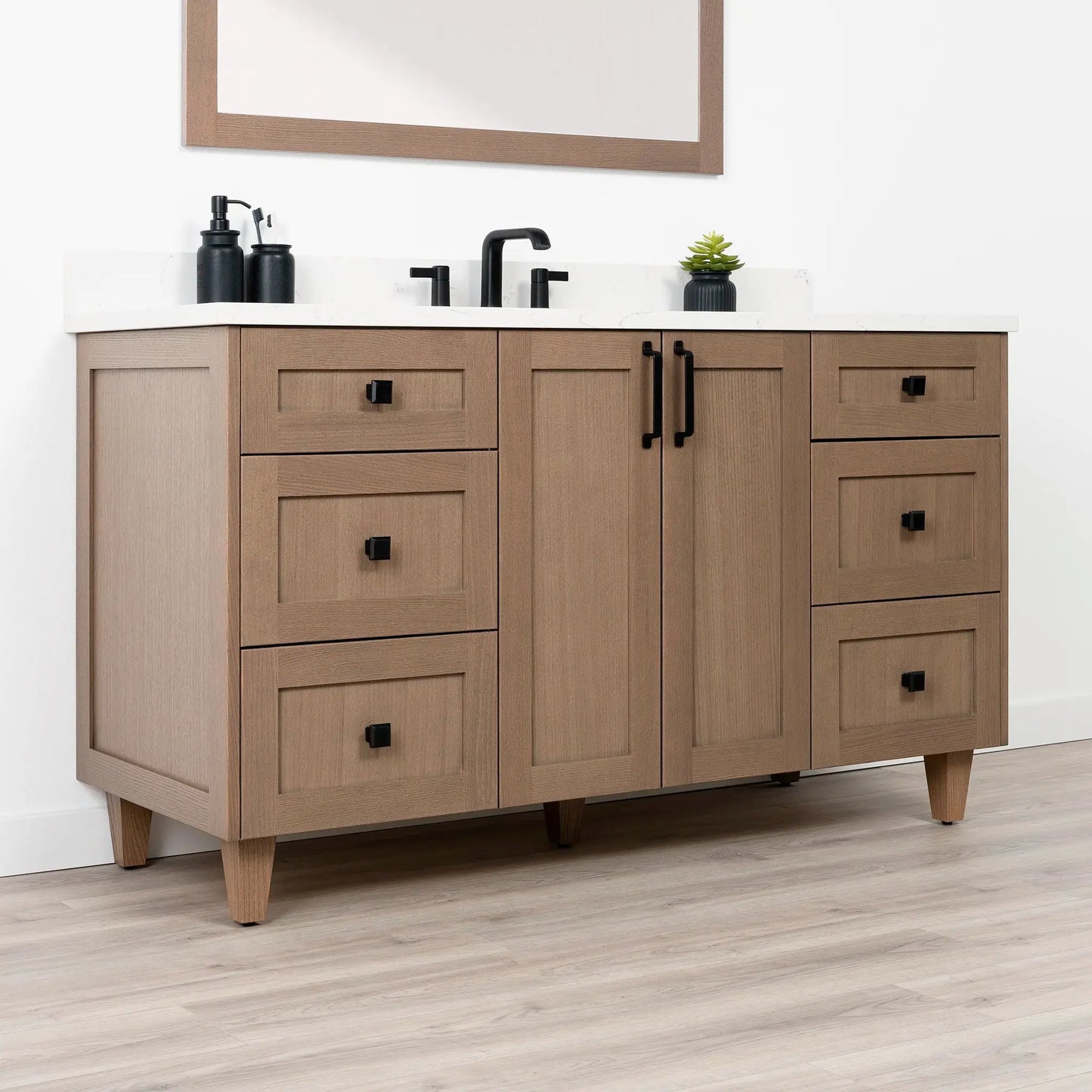 Bridgeport SLIM 60" Almond Coast Bathroom Vanity Teodor Bathroom Vanity Canada