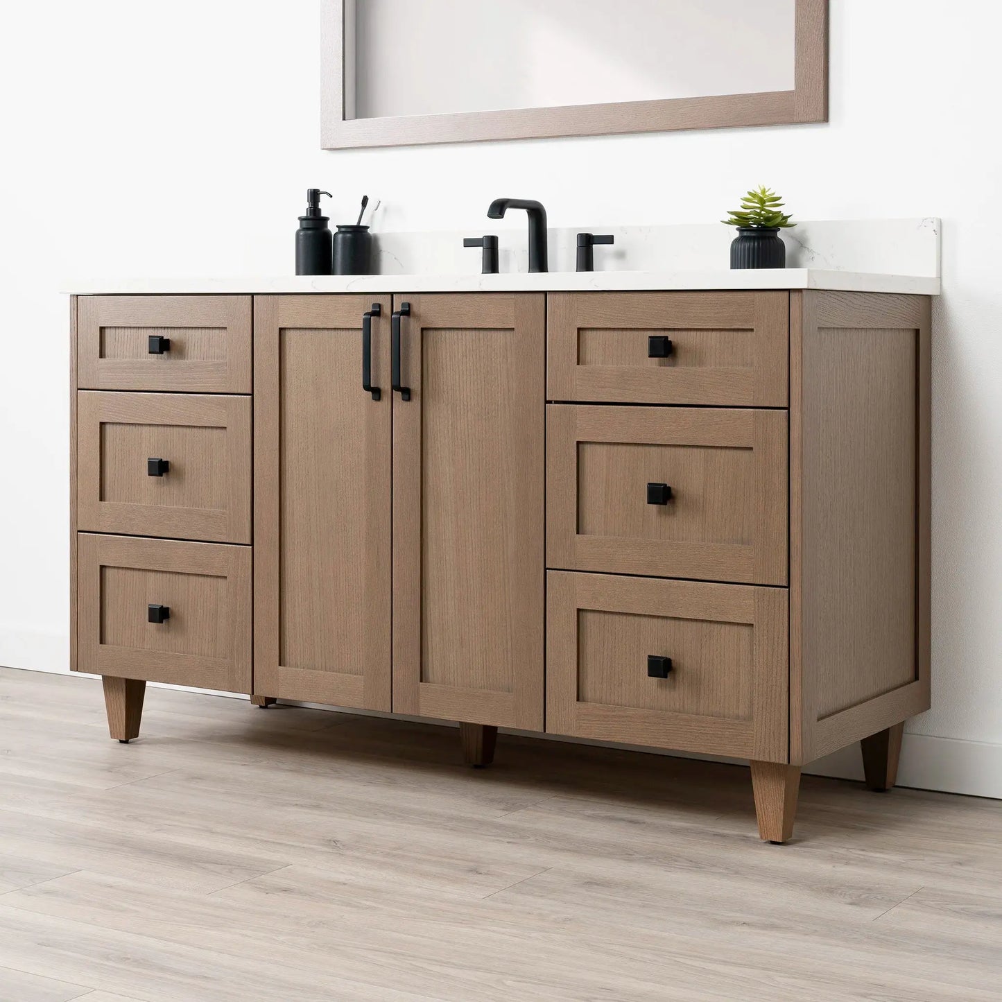 Bridgeport SLIM 60" Almond Coast Bathroom Vanity Teodor Bathroom Vanity Canada
