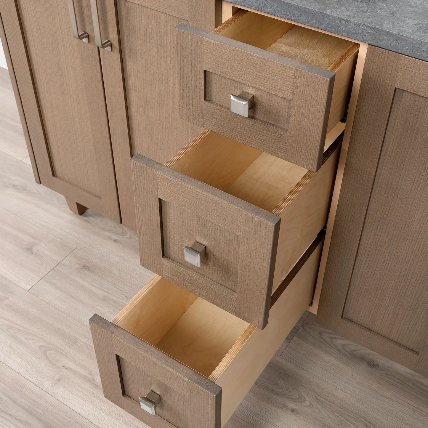 Bridgeport SLIM 60" Almond Coast Bathroom Vanity, Double Sink Teodor Bathroom Vanity Canada