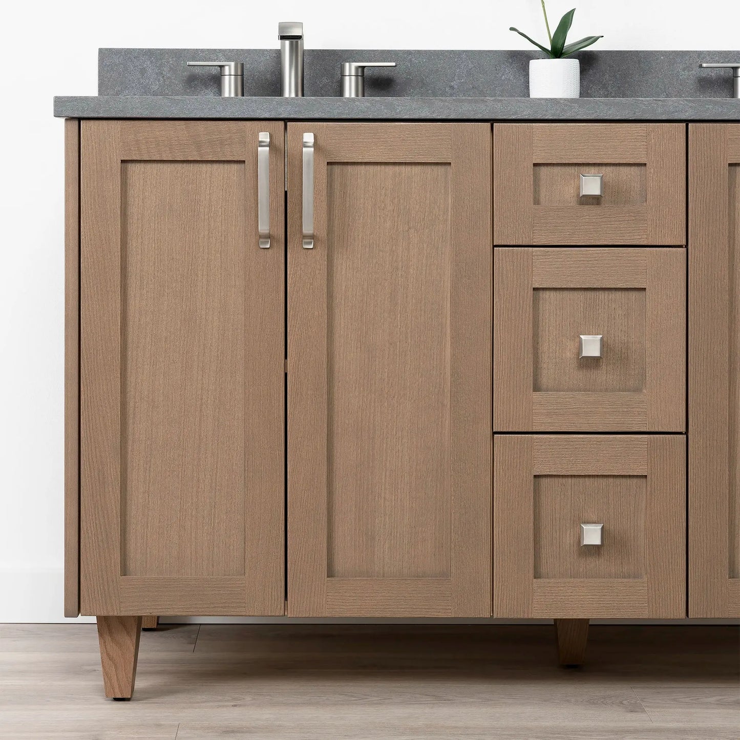 Bridgeport SLIM 60" Almond Coast Bathroom Vanity, Double Sink Teodor Bathroom Vanity Canada