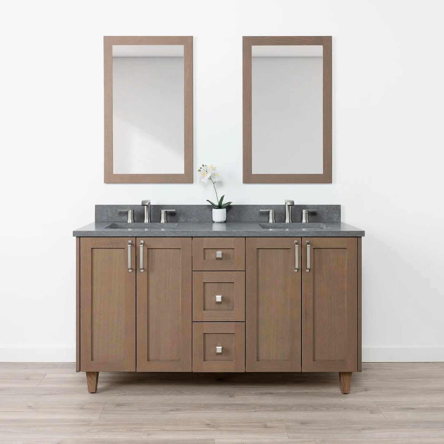Bridgeport SLIM 60" Almond Coast Bathroom Vanity, Double Sink Teodor Bathroom Vanity Canada