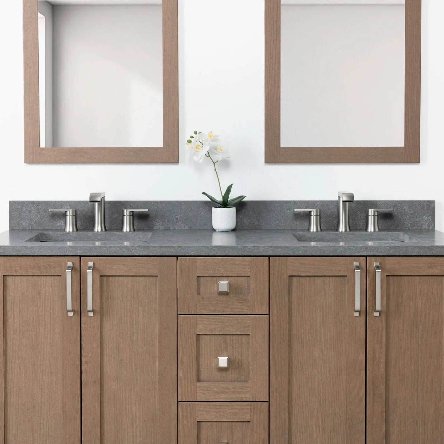 Bridgeport SLIM 60" Almond Coast Bathroom Vanity, Double Sink Teodor Bathroom Vanity Canada