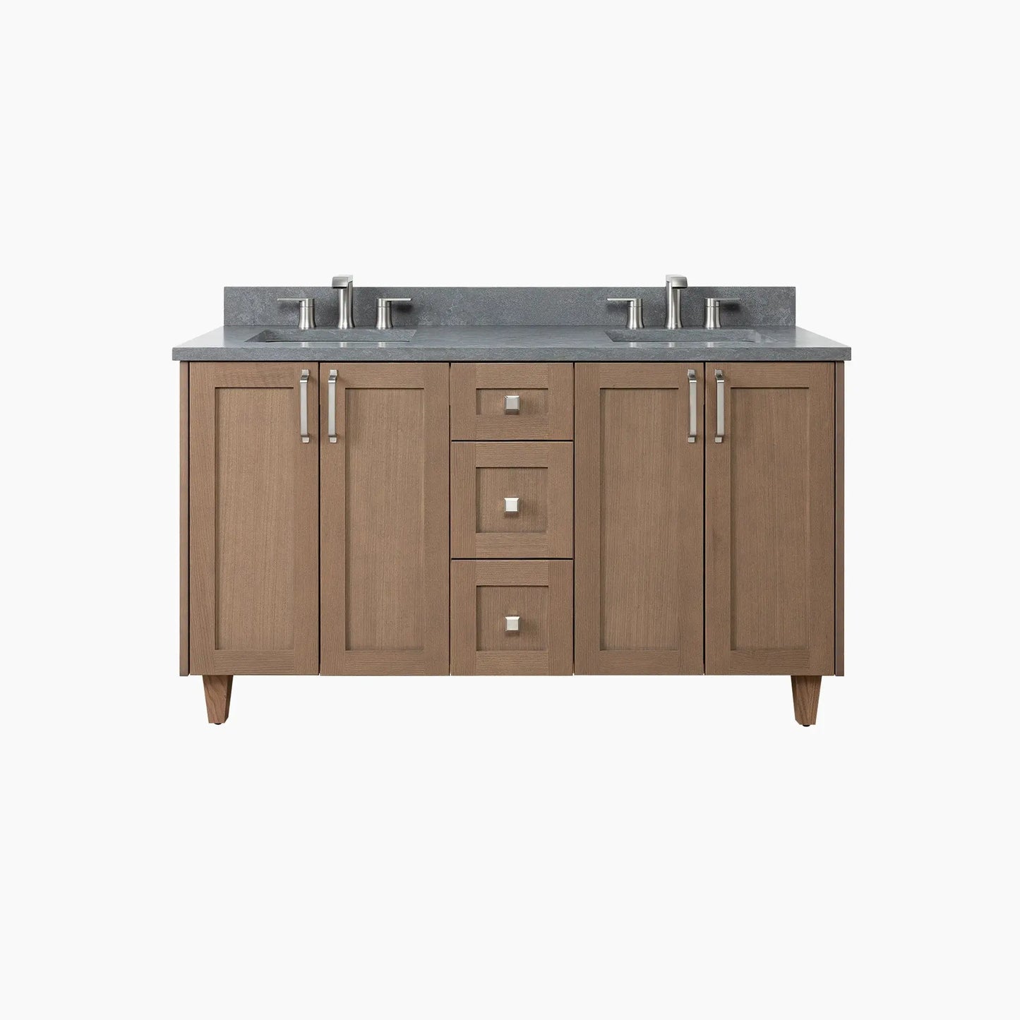 Bridgeport SLIM 60" Almond Coast Bathroom Vanity, Double Sink Teodor Bathroom Vanity Canada