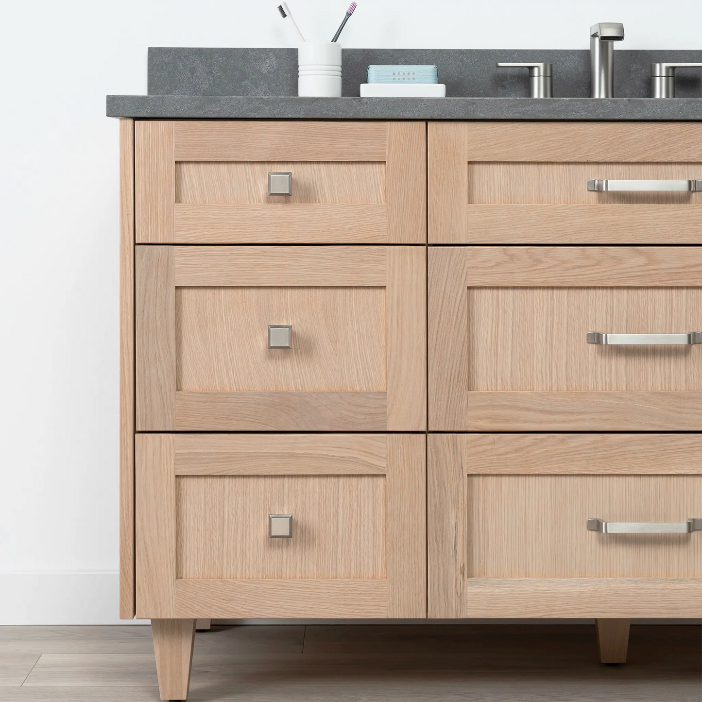 Bridgeport SLIM 60" White Oak Bathroom Vanity - All Drawers Teodor Bathroom Vanity Canada