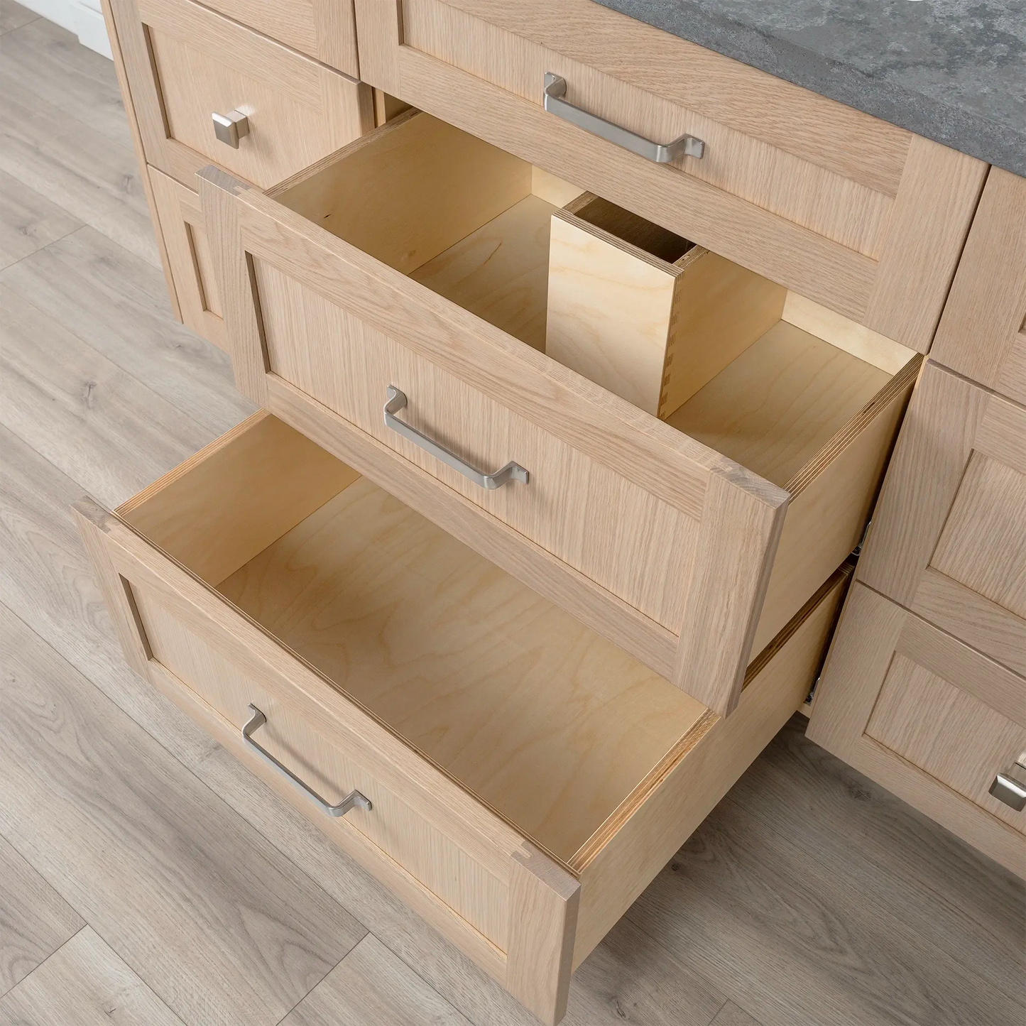 Bridgeport SLIM 60" White Oak Bathroom Vanity - All Drawers Teodor Bathroom Vanity Canada