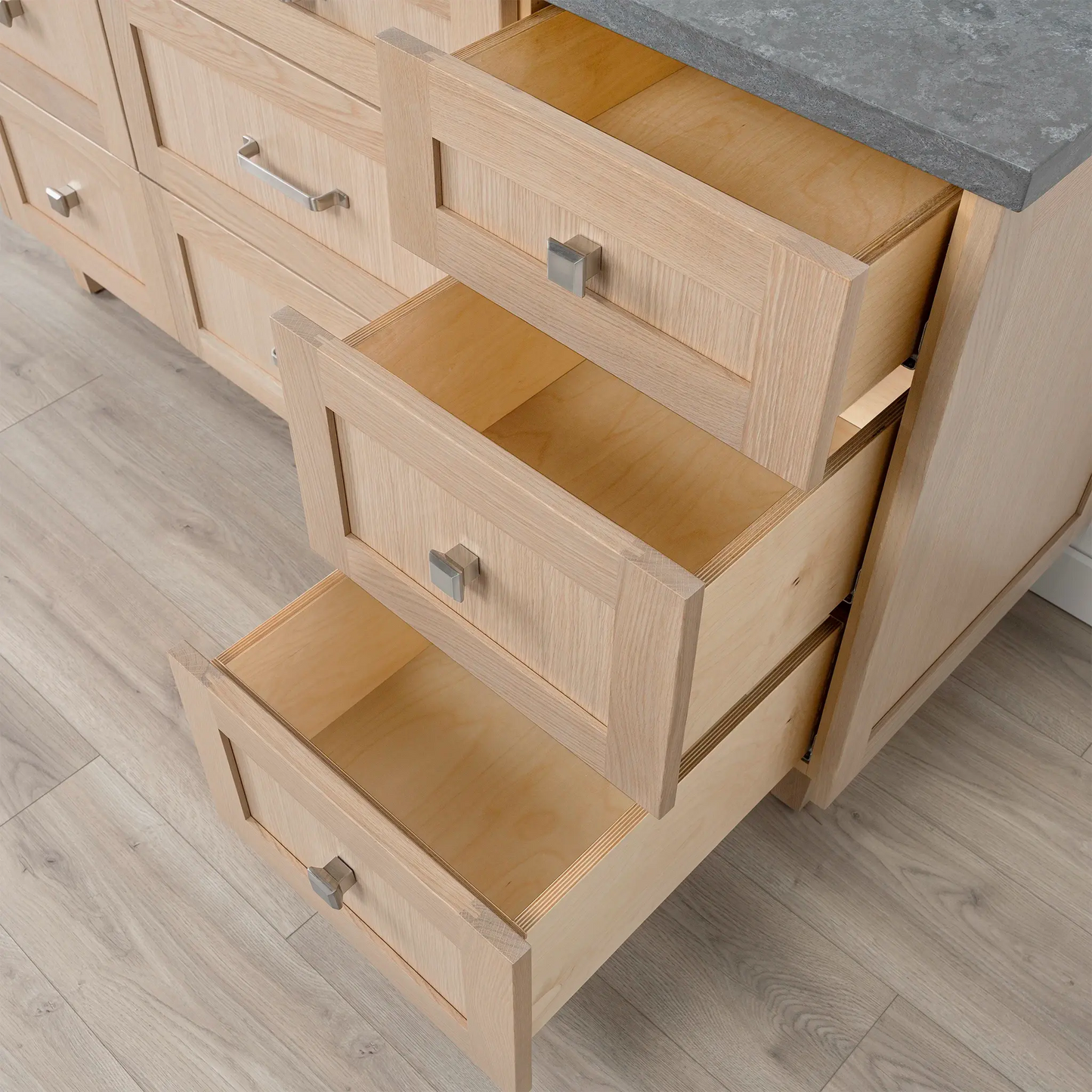 Bridgeport SLIM 60" White Oak Bathroom Vanity - All Drawers Teodor Bathroom Vanity Canada