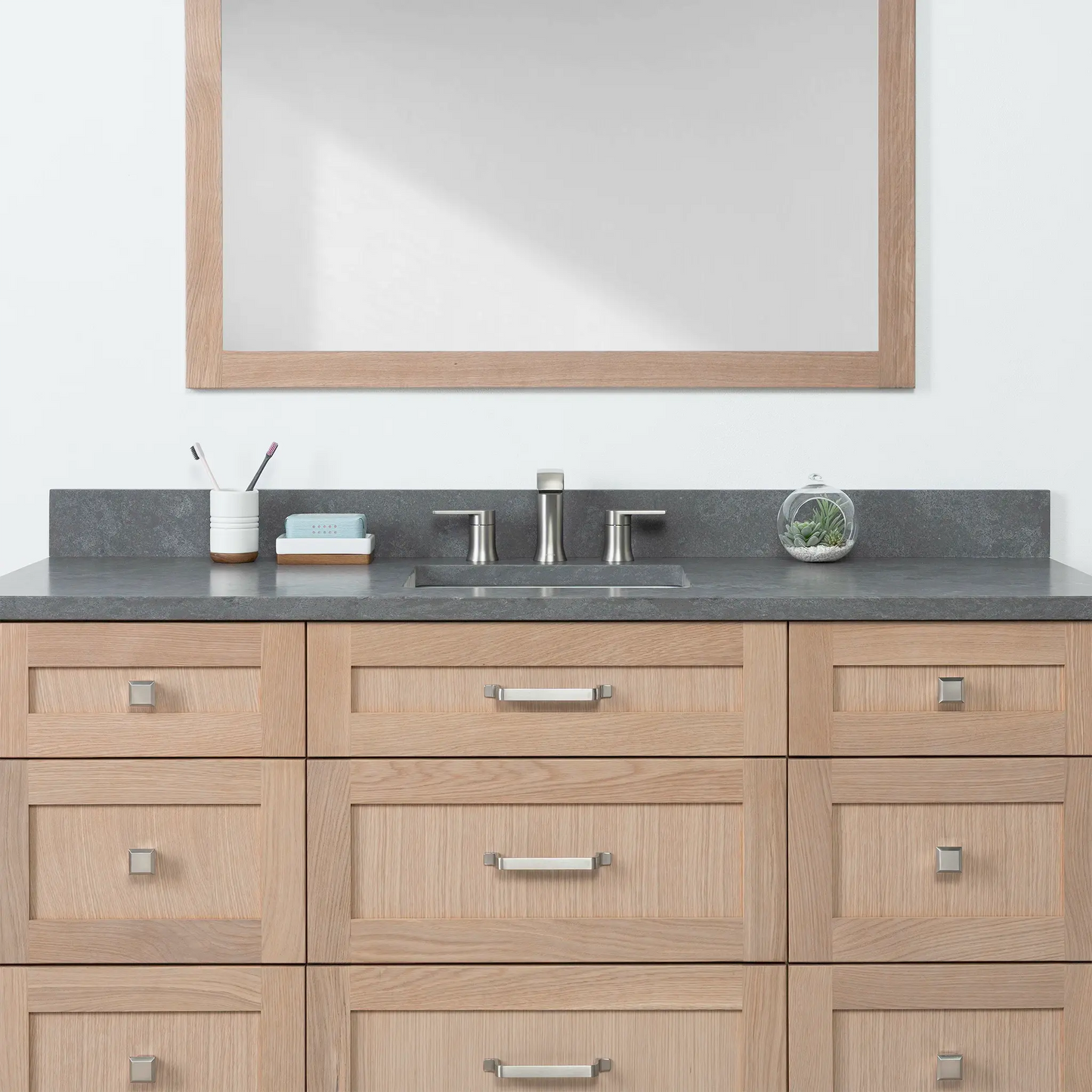 Bridgeport SLIM 60" White Oak Bathroom Vanity - All Drawers Teodor Bathroom Vanity Canada