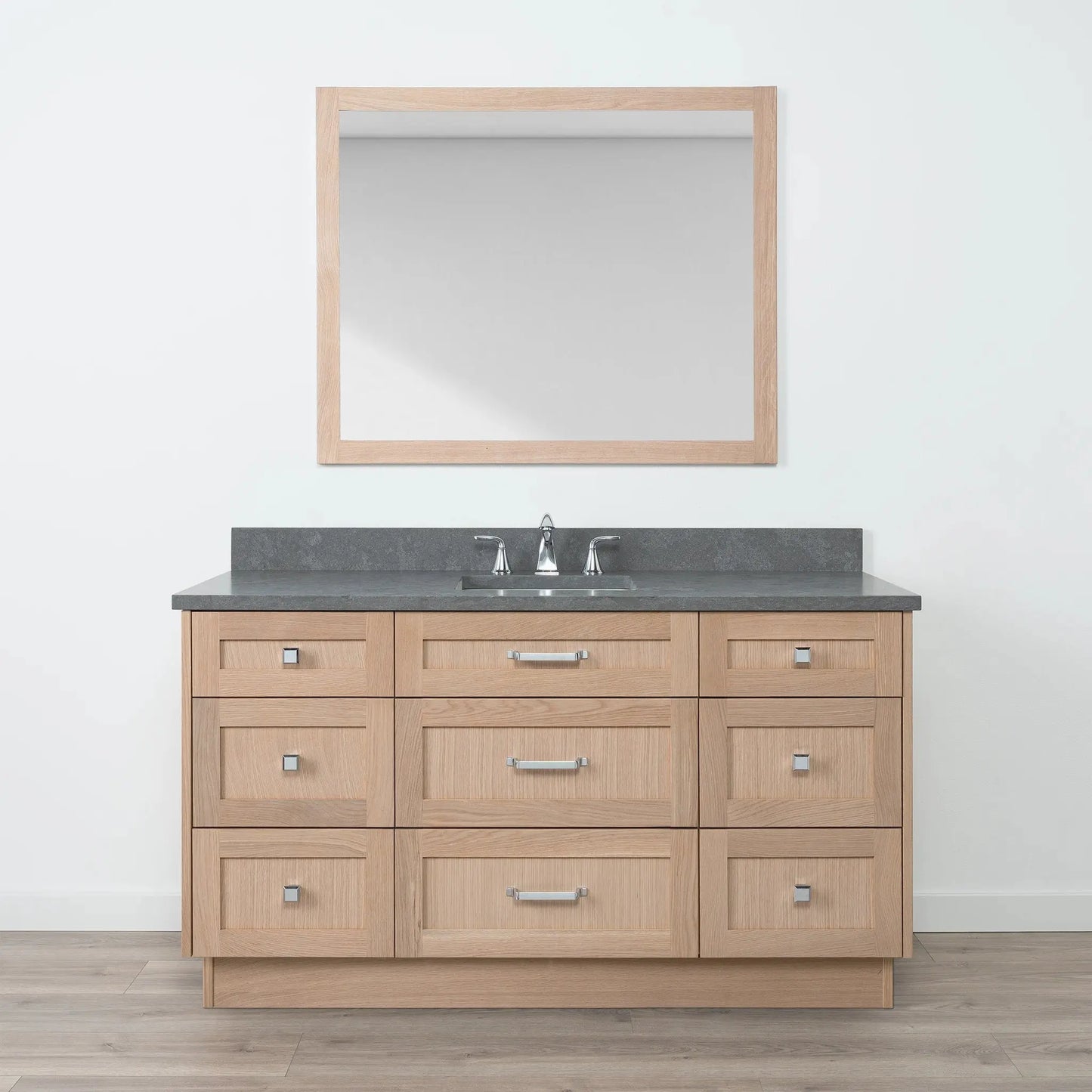 Bridgeport SLIM 60" White Oak Bathroom Vanity - All Drawers Teodor Bathroom Vanity Canada