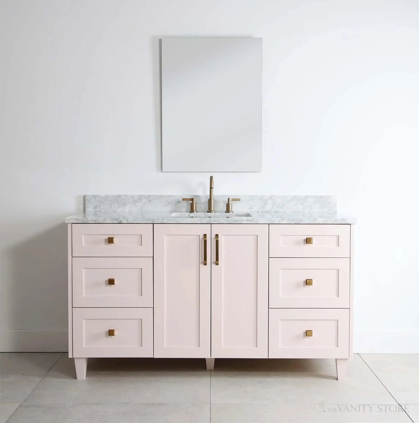 Bridgeport SLIM 60" Champagne Pink Bathroom Vanity Teodor Bathroom Vanity Canada