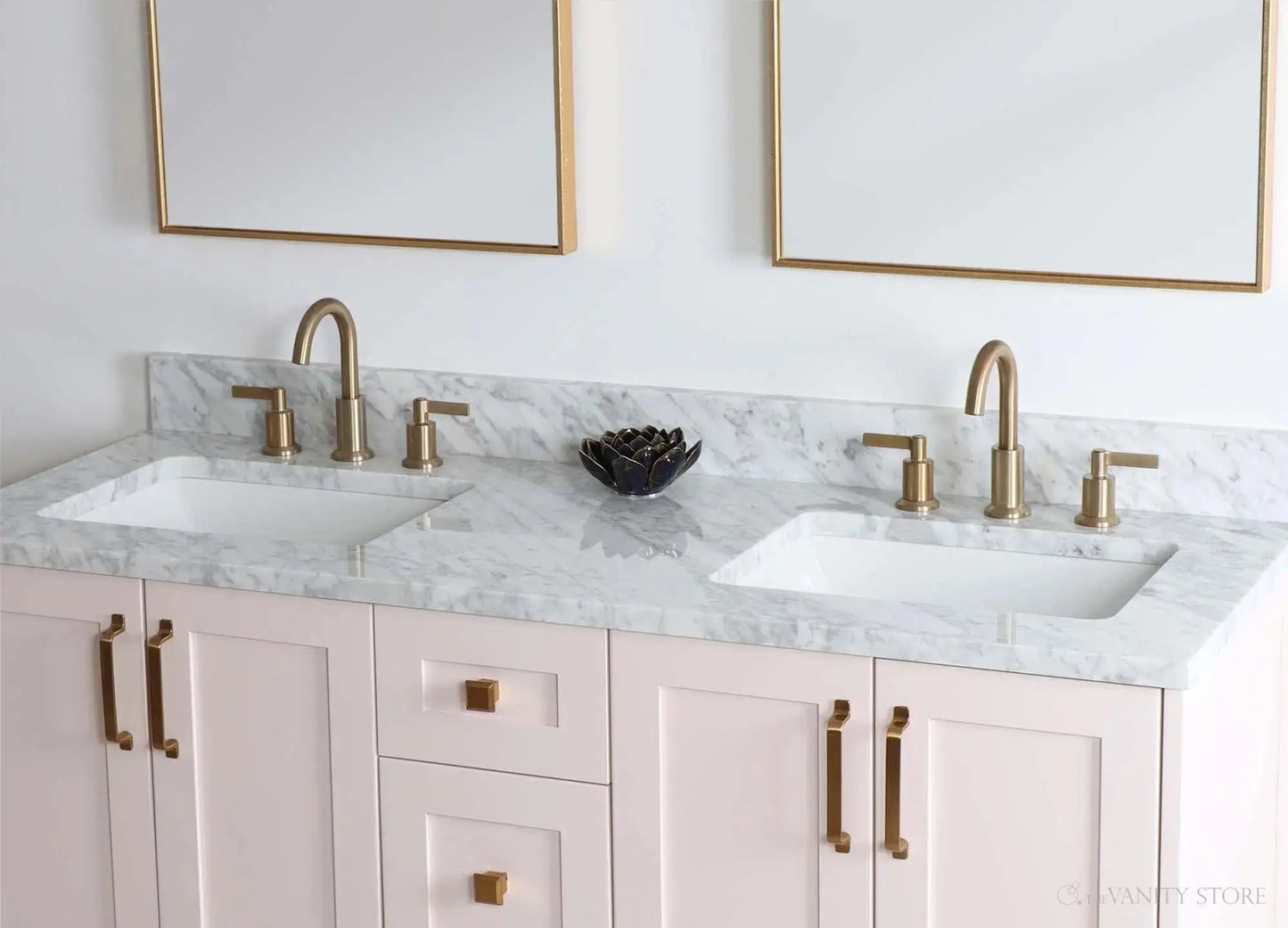 Bridgeport SLIM 60" Champagne Pink Bathroom Vanity, Double Sink Teodor Bathroom Vanity Canada