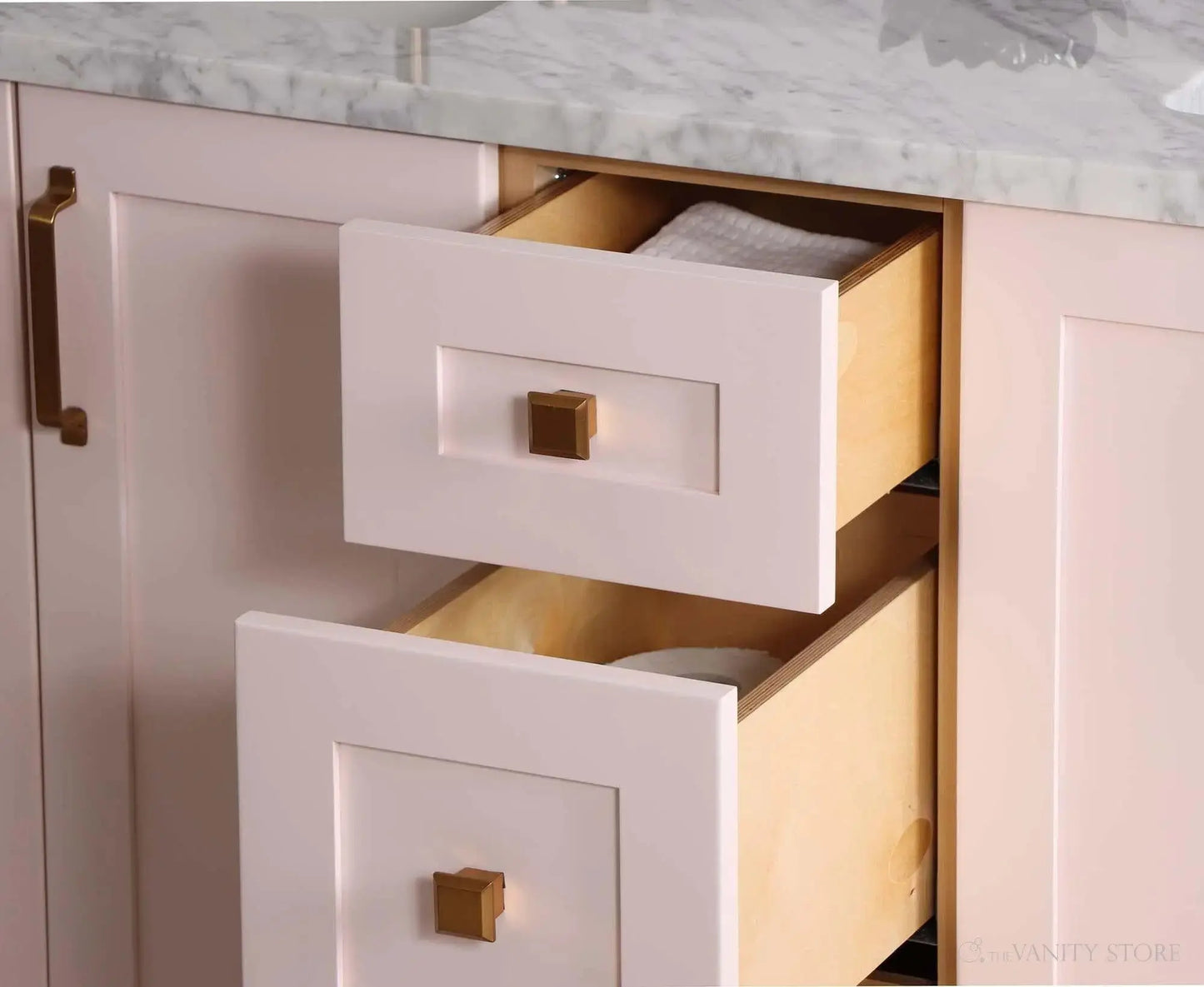 Bridgeport SLIM 60" Champagne Pink Bathroom Vanity, Double Sink Teodor Bathroom Vanity Canada