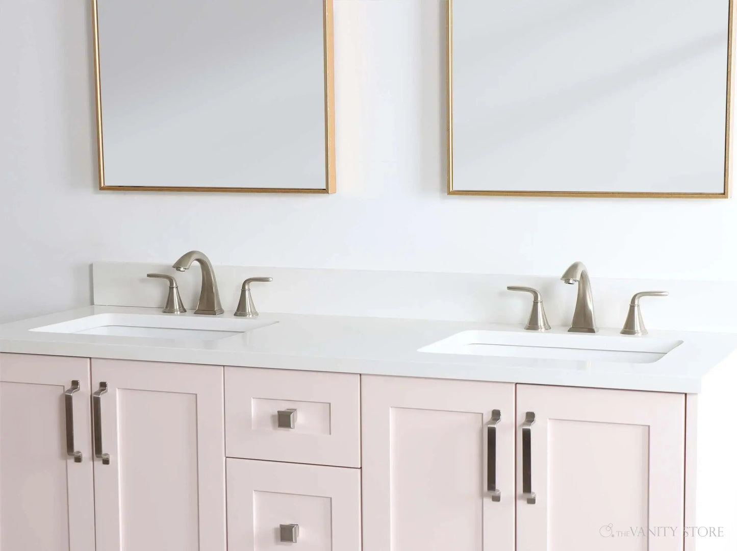 Bridgeport SLIM 60" Champagne Pink Bathroom Vanity, Double Sink Teodor Bathroom Vanity Canada