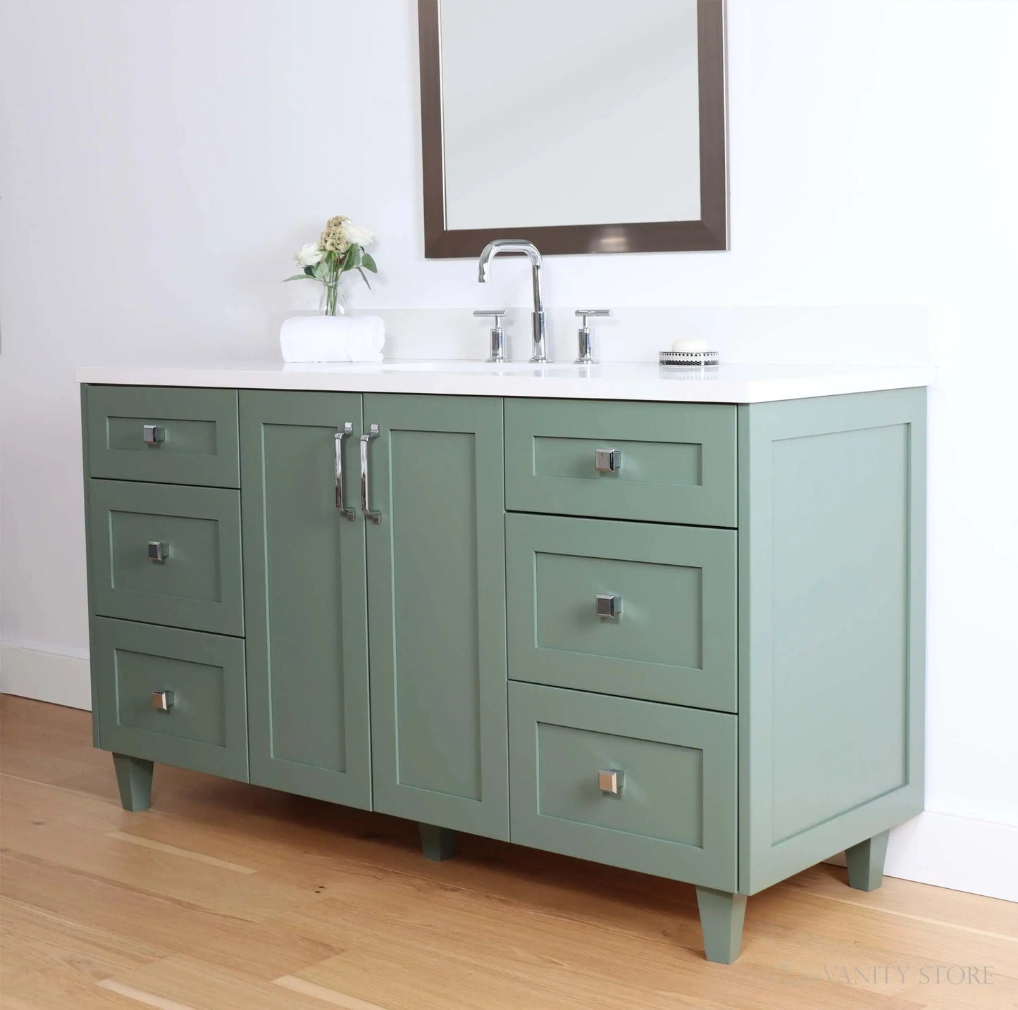 Bridgeport SLIM 60" Sage Green Bathroom Vanity Teodor Bathroom Vanity Canada