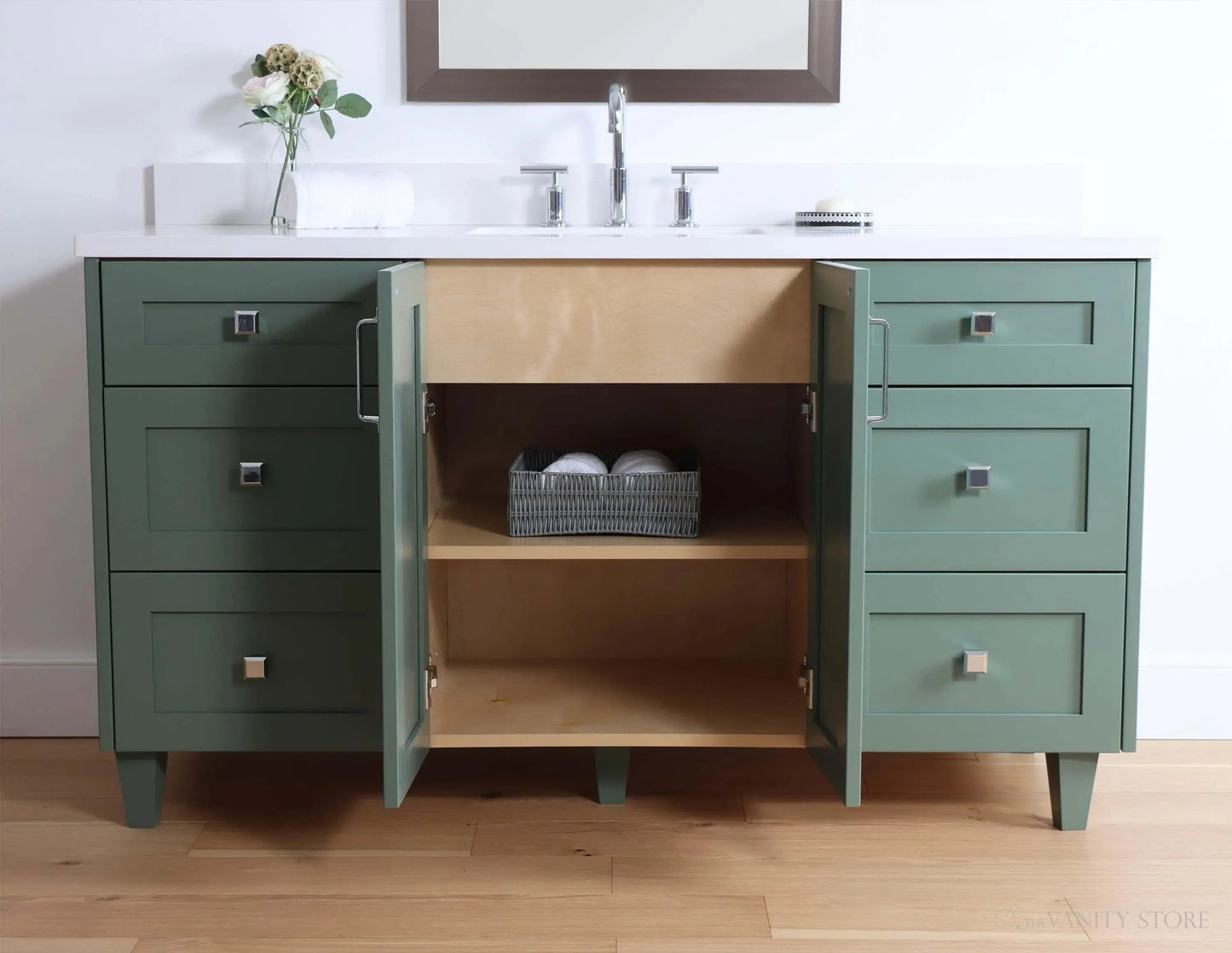 Bridgeport SLIM 60" Sage Green Bathroom Vanity Teodor Bathroom Vanity Canada