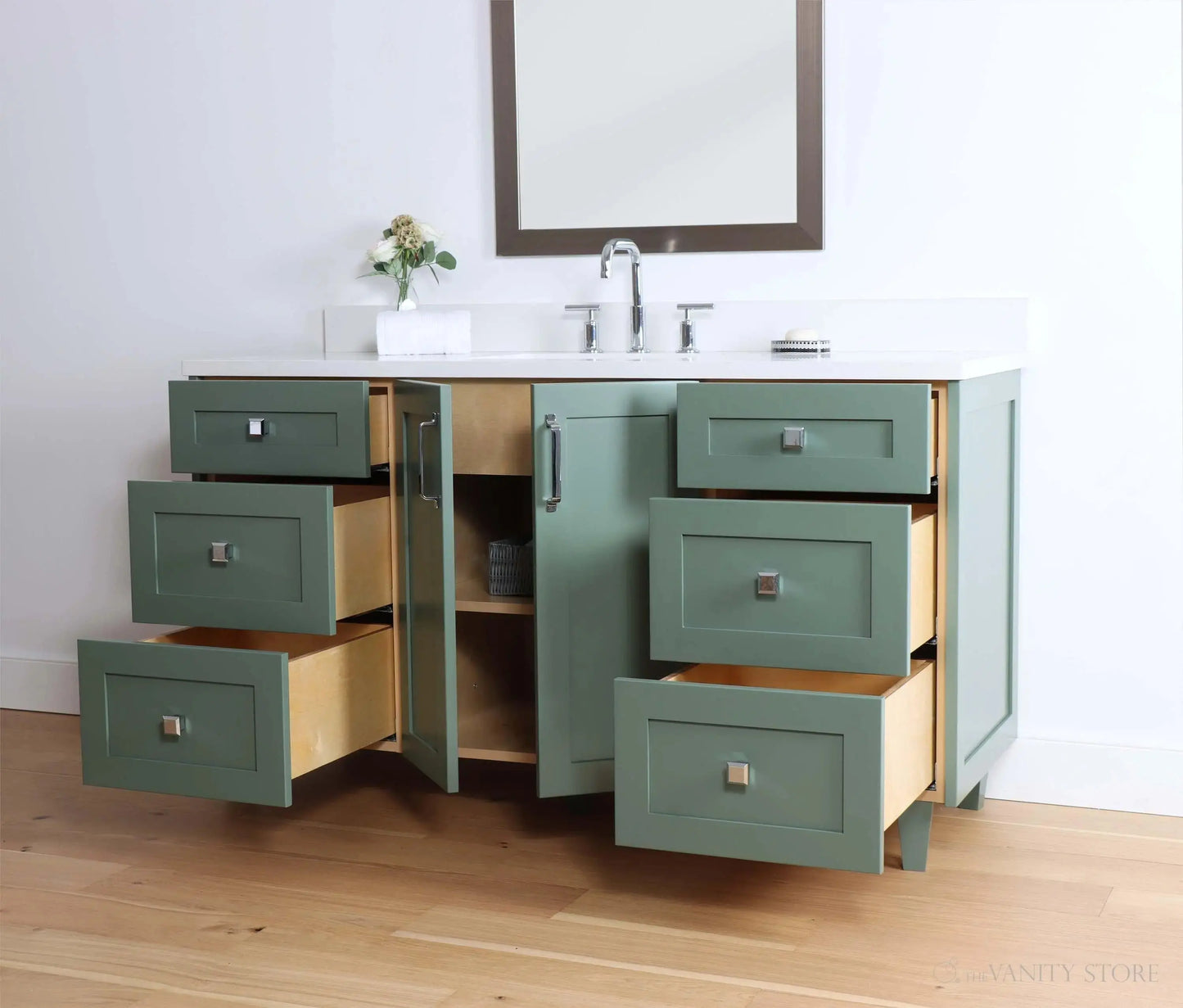 Bridgeport SLIM 60" Sage Green Bathroom Vanity Teodor Bathroom Vanity Canada