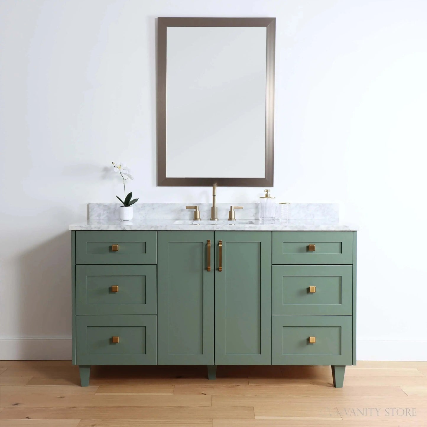 Bridgeport SLIM 60" Sage Green Bathroom Vanity Teodor Bathroom Vanity Canada
