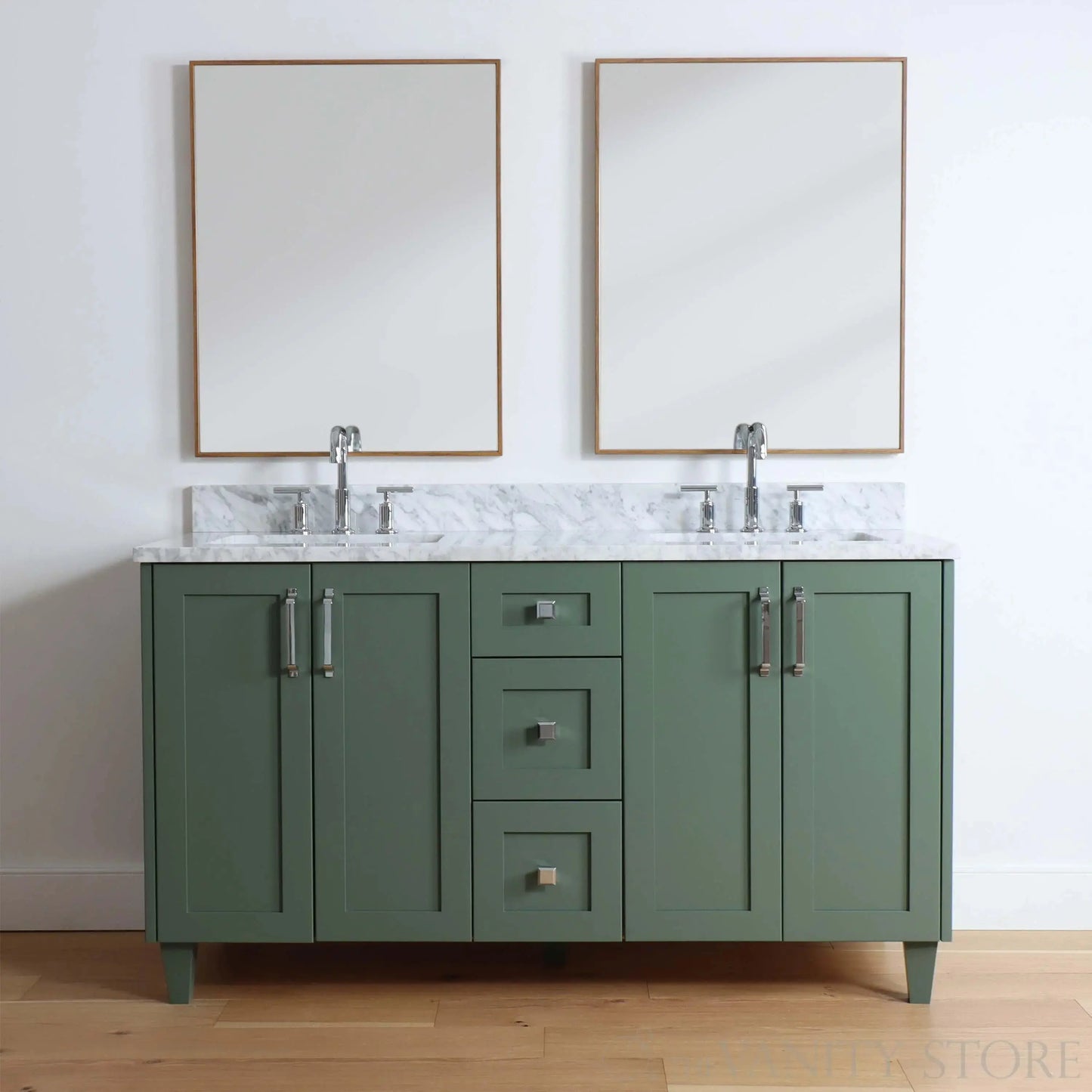 Bridgeport SLIM 60" Sage Green Bathroom Vanity, Double Sink Teodor Bathroom Vanity Canada