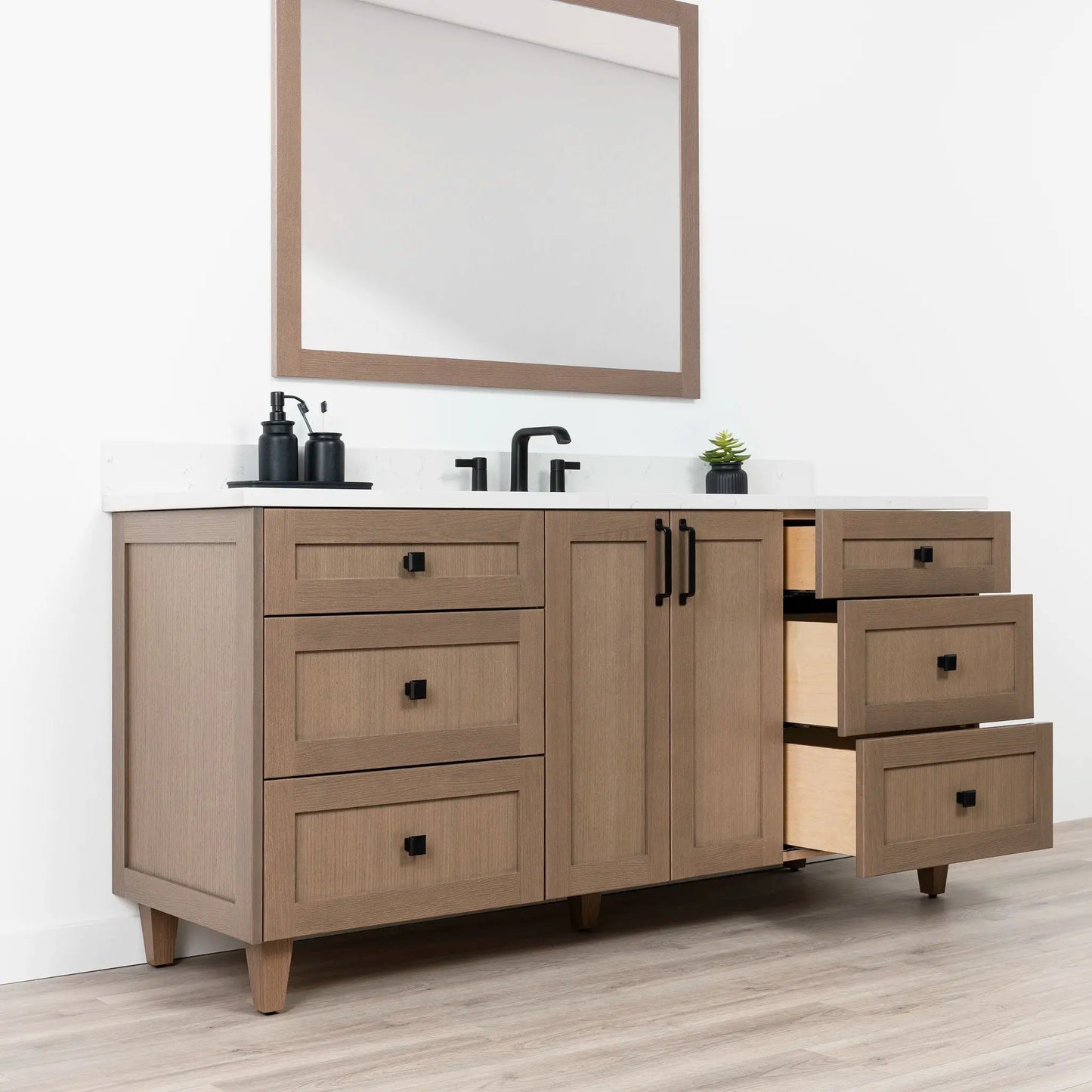 Bridgeport SLIM 72" Almond Coast Bathroom Vanity Teodor Bathroom Vanity Canada