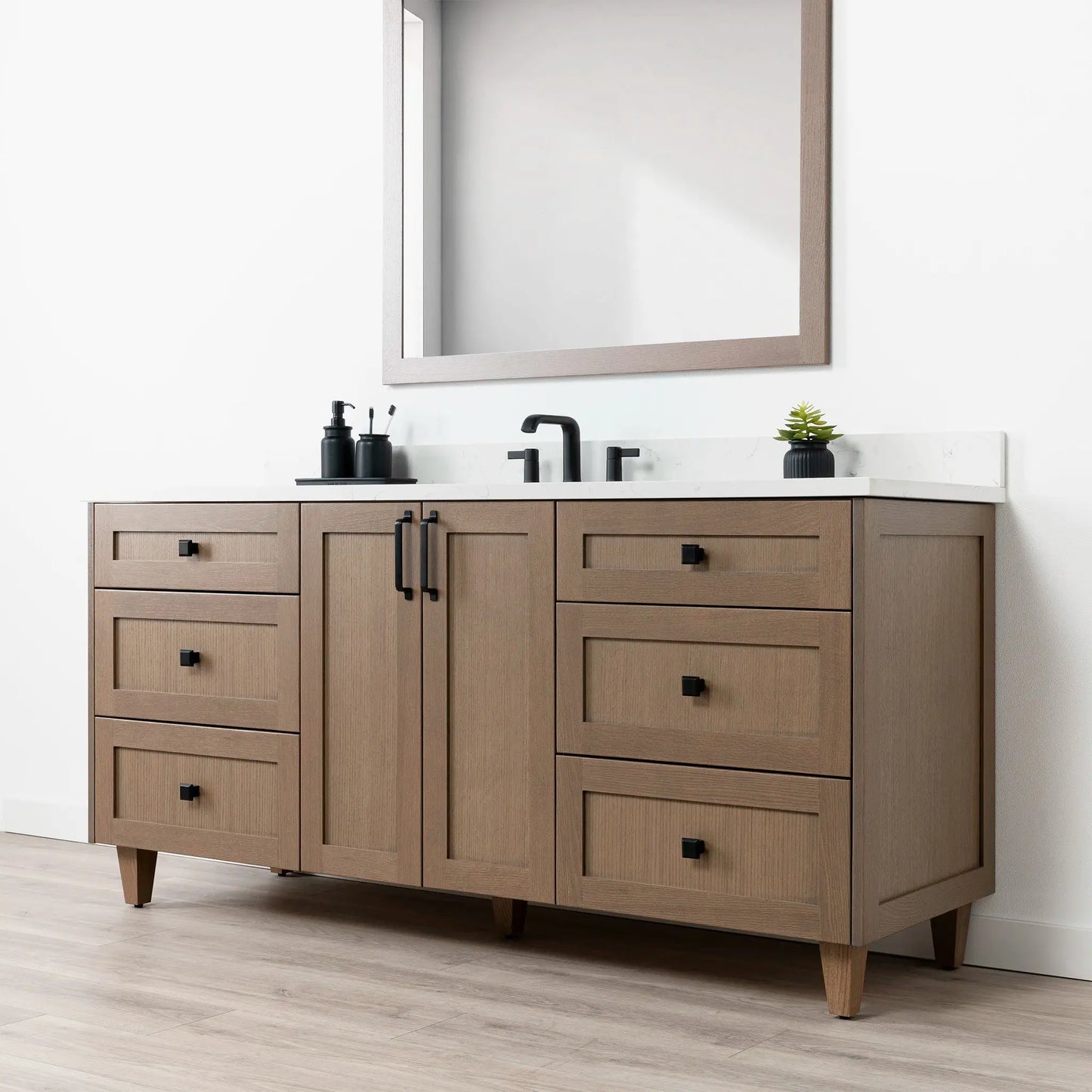 Bridgeport SLIM 72" Almond Coast Bathroom Vanity Teodor Bathroom Vanity Canada