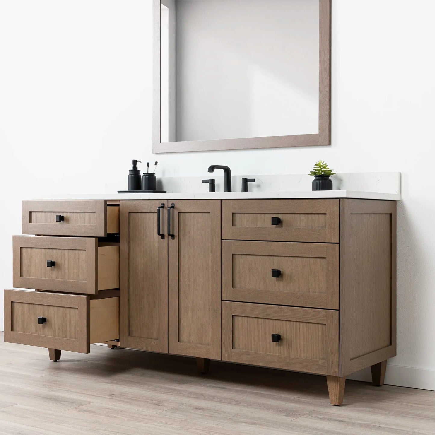 Bridgeport SLIM 72" Almond Coast Bathroom Vanity Teodor Bathroom Vanity Canada