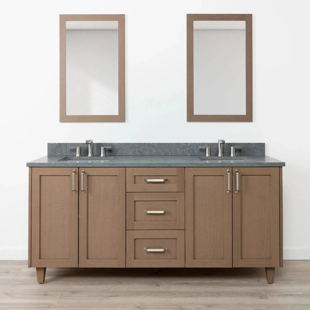 Bridgeport SLIM 72" Almond Coast Bathroom Vanity, Double Sink Teodor Bathroom Vanity Canada