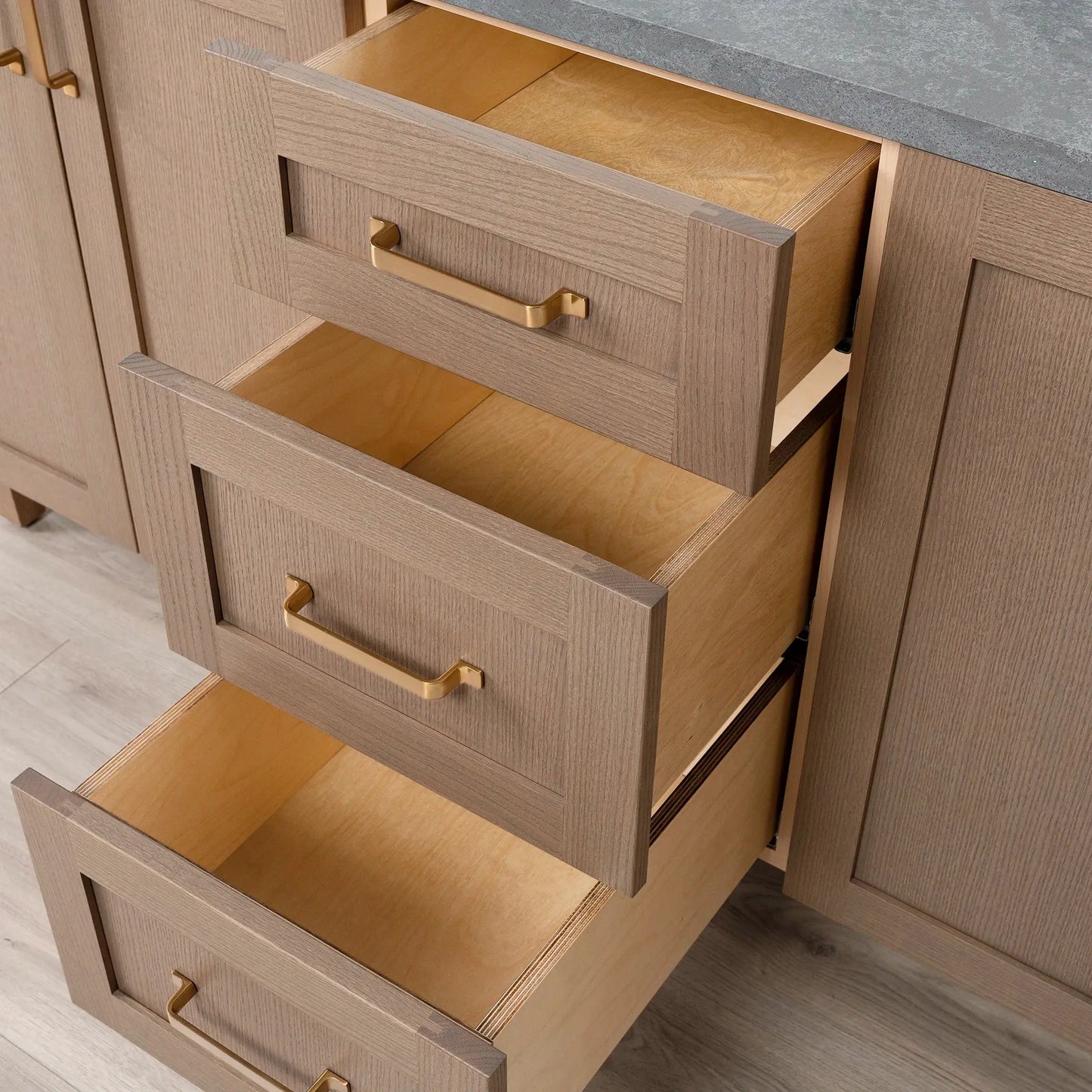 Bridgeport SLIM 72" Almond Coast Bathroom Vanity, Double Sink Teodor Bathroom Vanity Canada